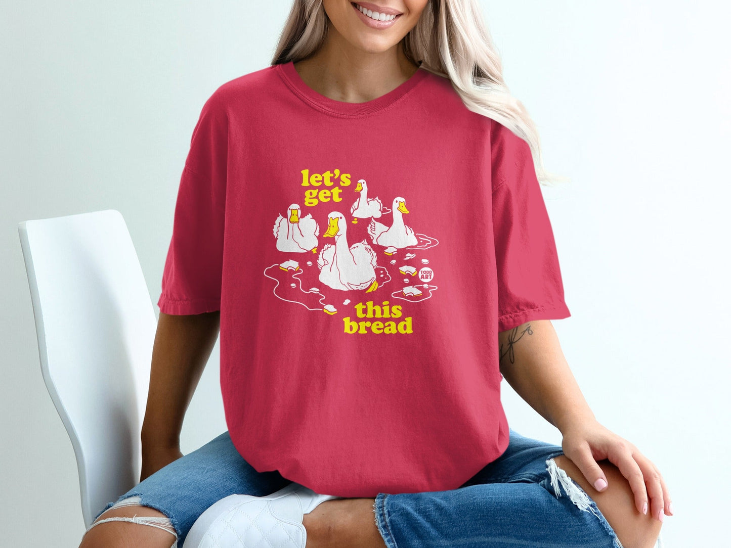Let's Get This Bread Funky Duck Graphic T-Shirt