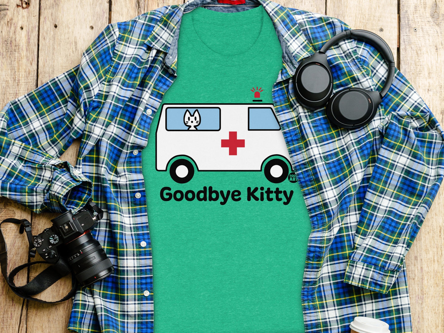 Goodbye Kitty Ambulance Parody Fun Graphic Tee