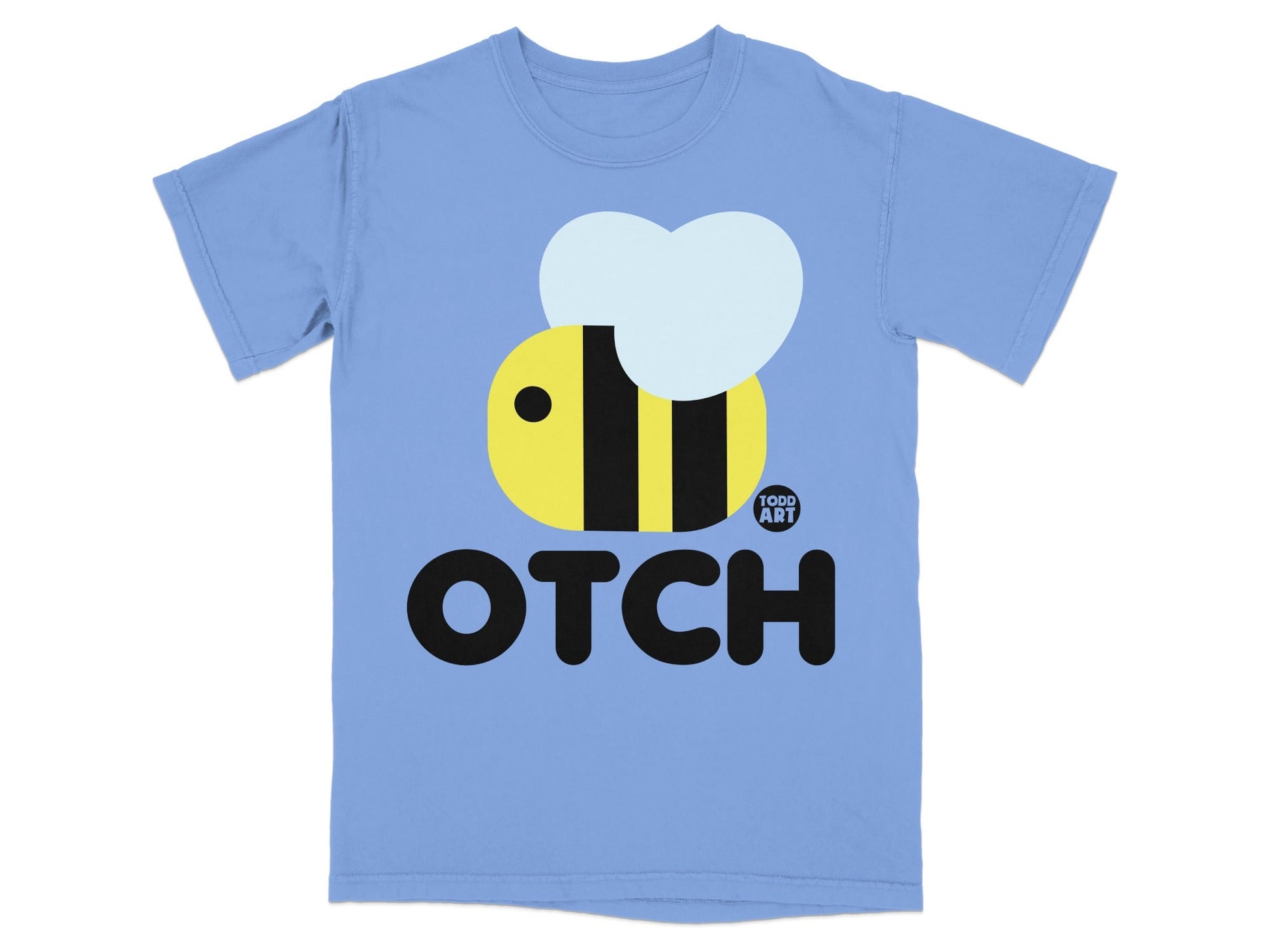 Blue T-Shirt with Cute Bee and OTCH Design