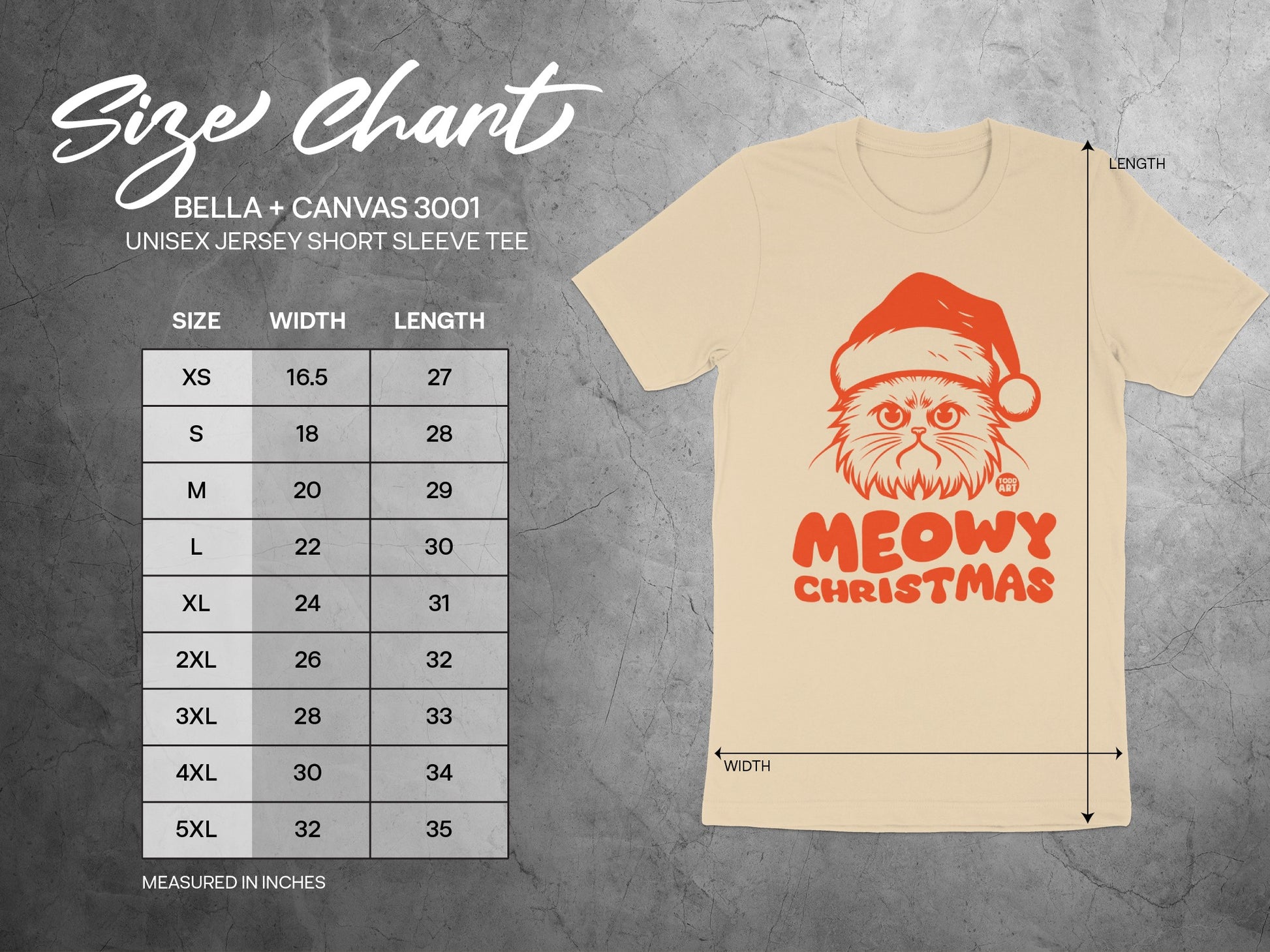 Meowy Christmas Santa Cat Graphic Unisex Short Sleeve Tee