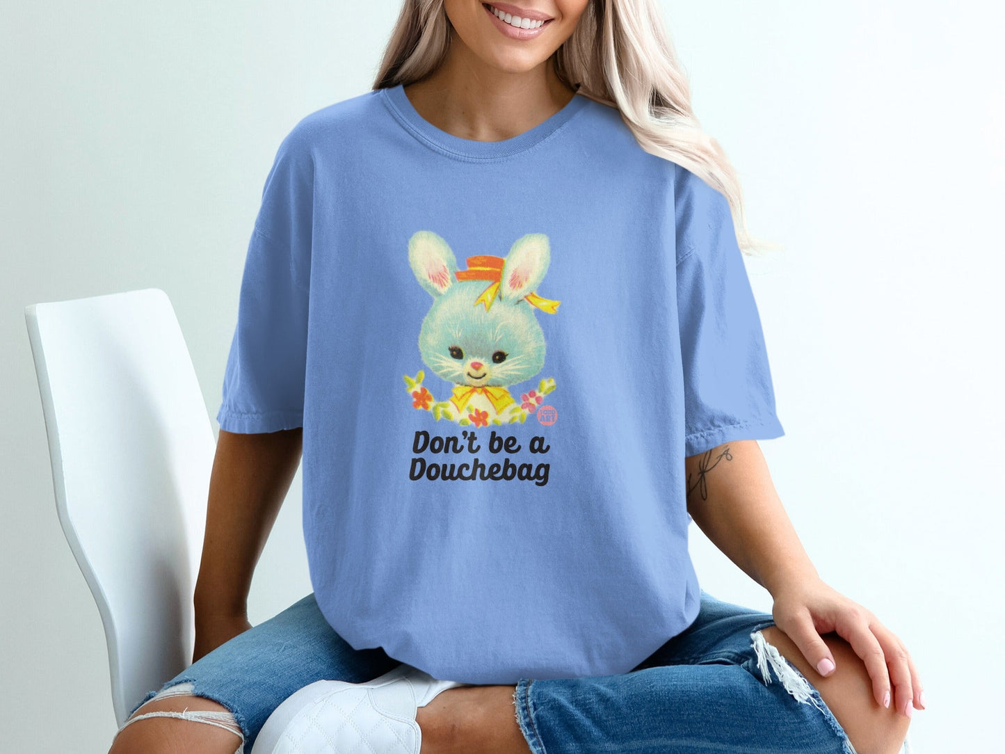 Don't Be a Douchebag Bunny Graphic T-shirt