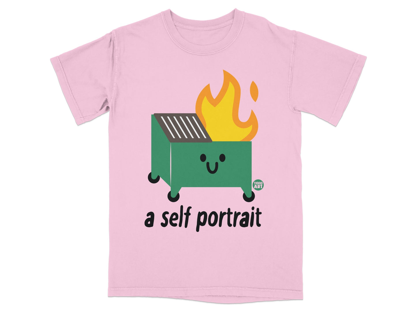 Pink Dumpster Fire a self portrait Todd Art product type