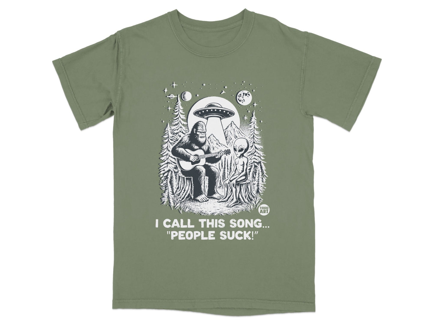 I Call This Song People Suck Sasquatch Alien T-shirt