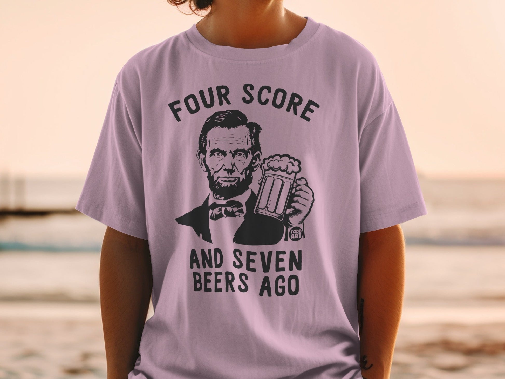 Four Score And Seven Beers Ago Graphic T-Shirt