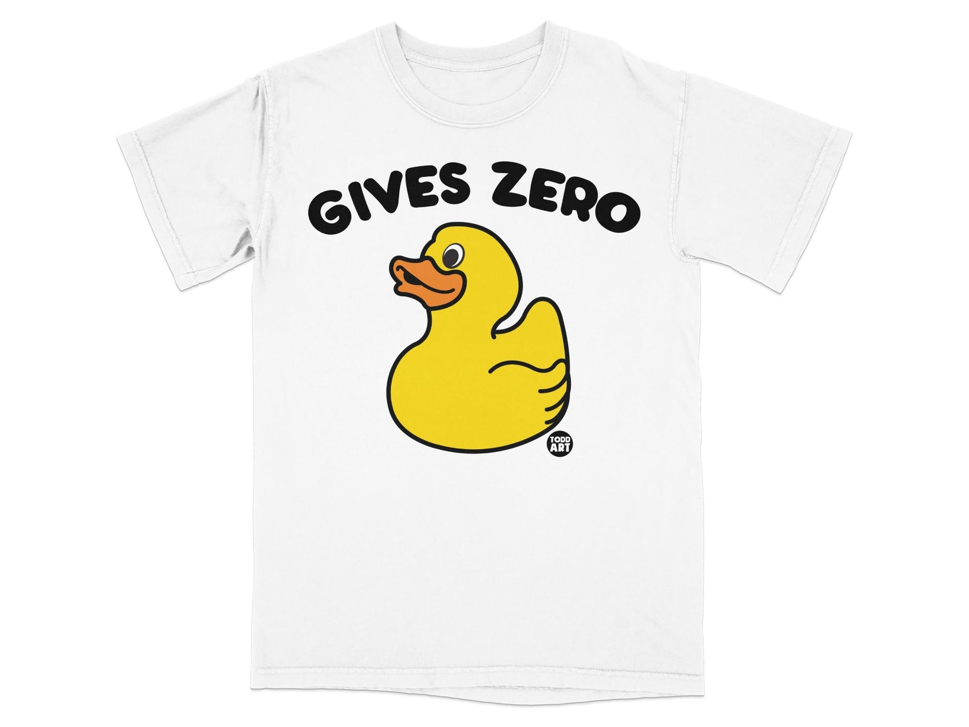 Gives Zero Duck Funny Graphic Printed Shirt