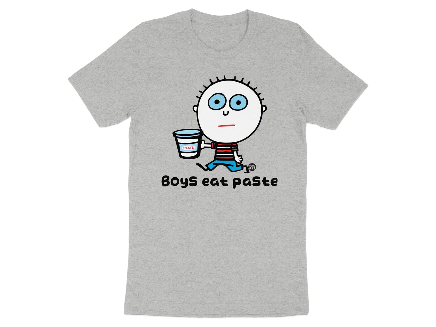 Boys eat paste fun graphic t-shirt design