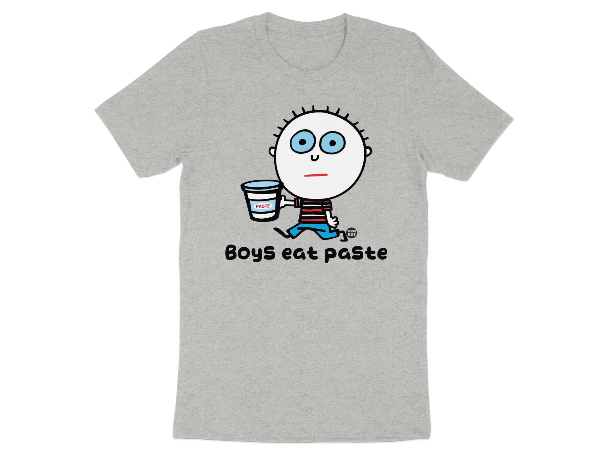 Boys eat paste fun graphic t-shirt design
