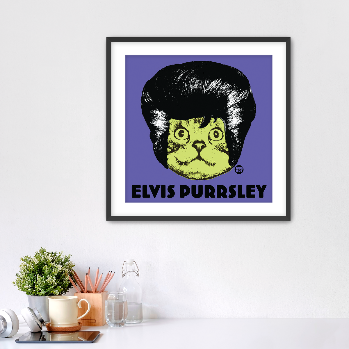 Elvis Purrsley Fine Art Print