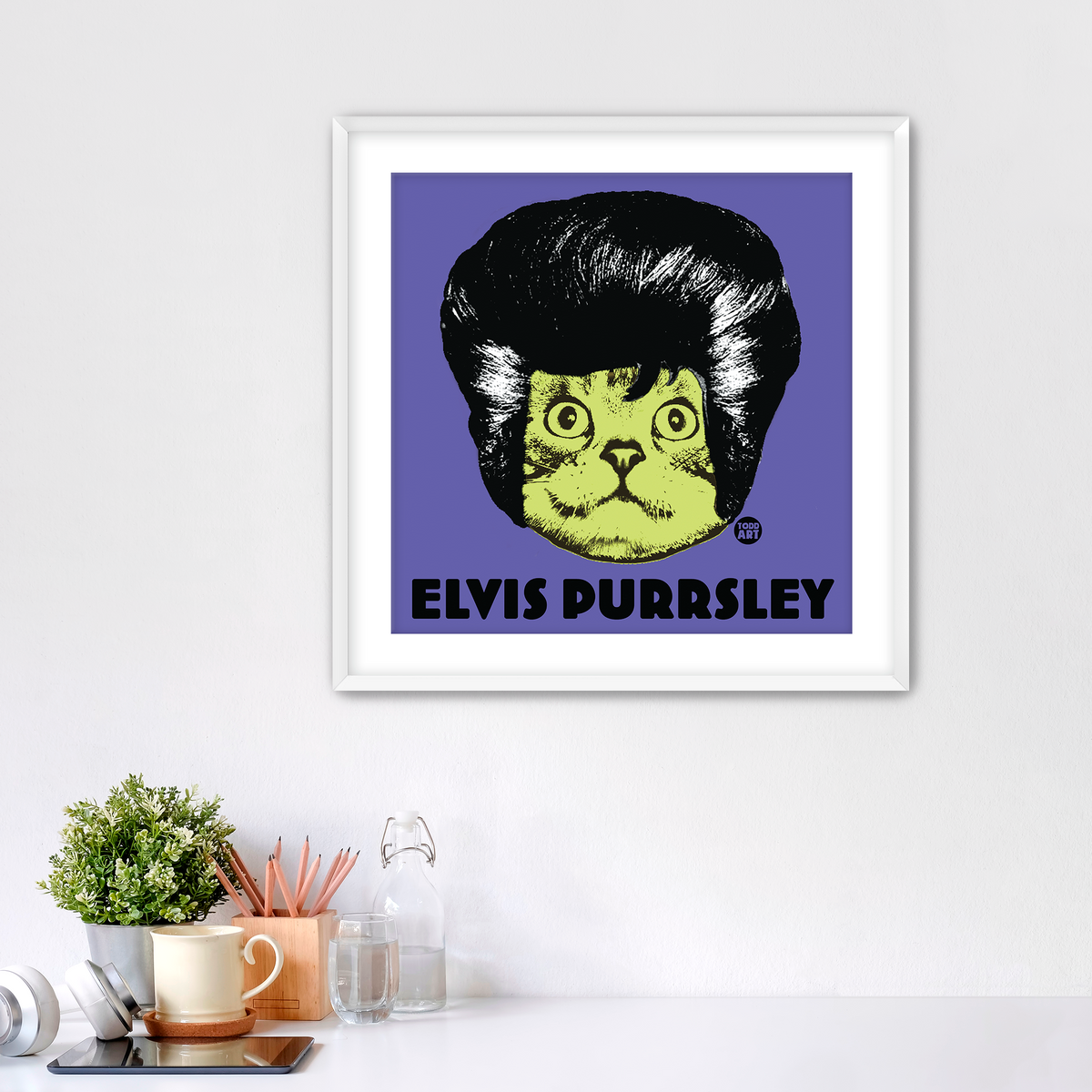 Elvis Purrsley Fine Art Print
