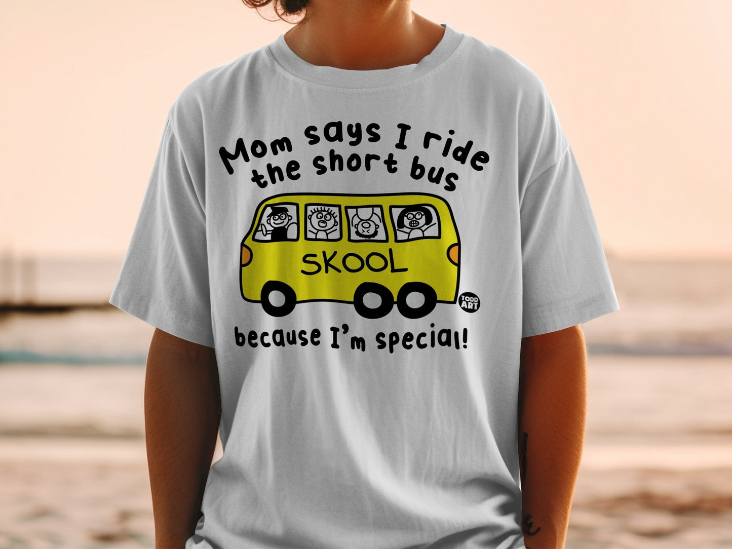 Mom Says I Ride the Short Bus Funny T-Shirt