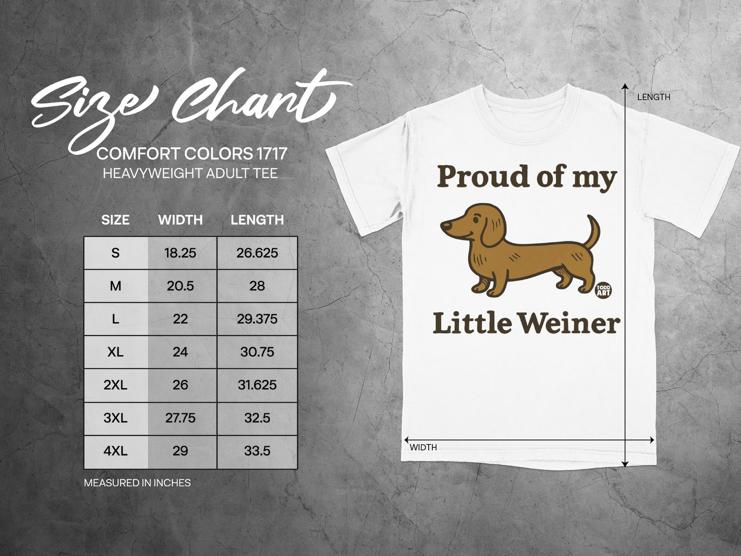 Proud of My Little Weiner Adult Tee Shirt