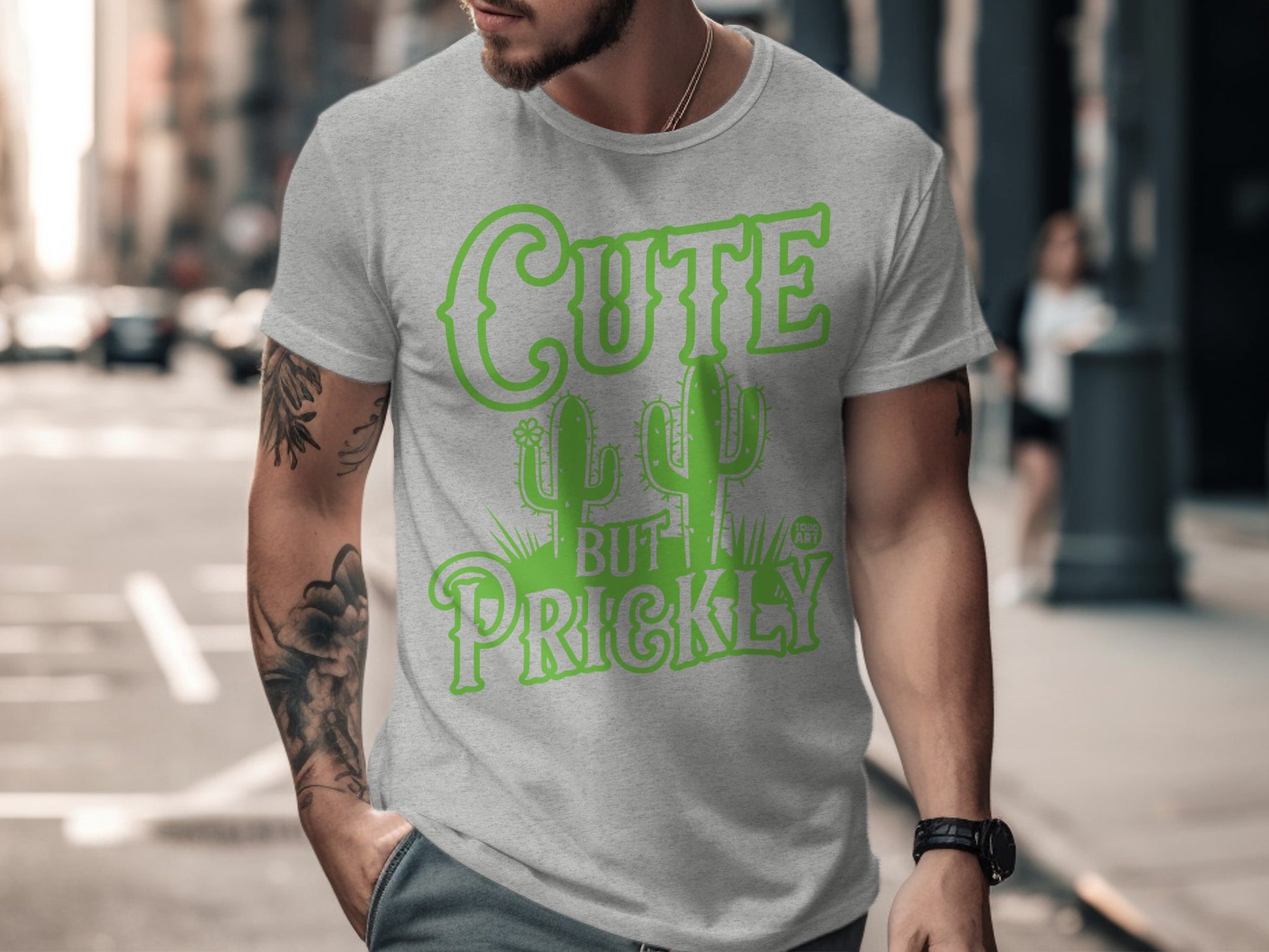 Cute But Prickly Cactus Graphic Tee Shirt Product