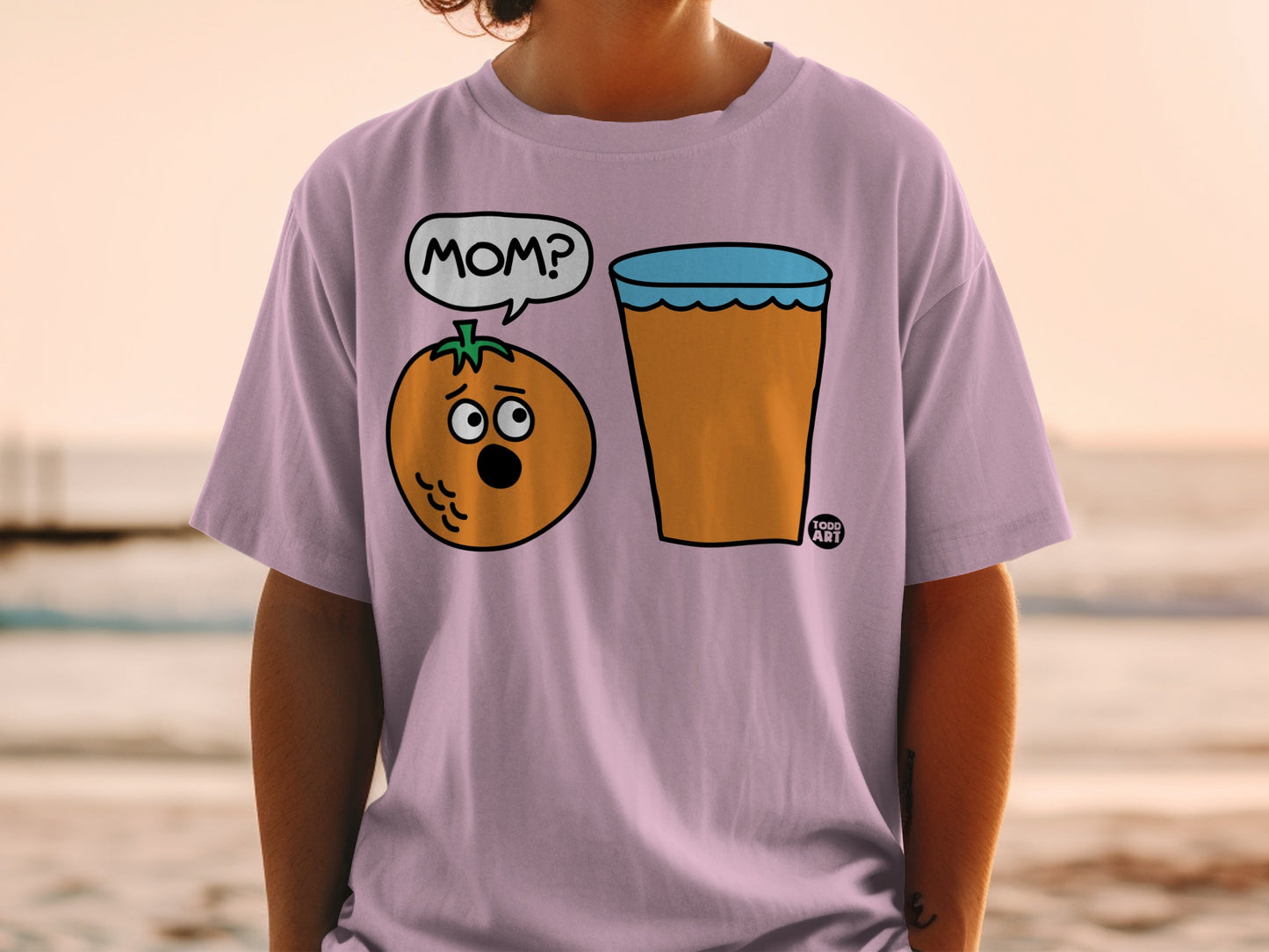 Orange Character Mom Speech Bubble Glass Drink product type