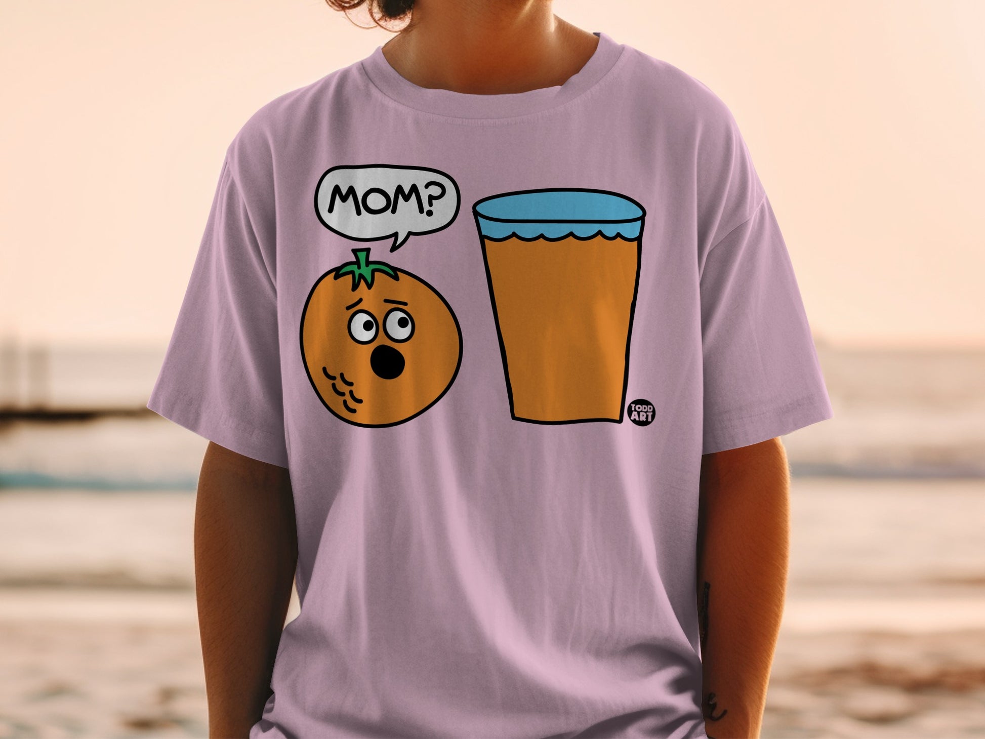 Orange Character Mom Speech Bubble Glass Drink product type