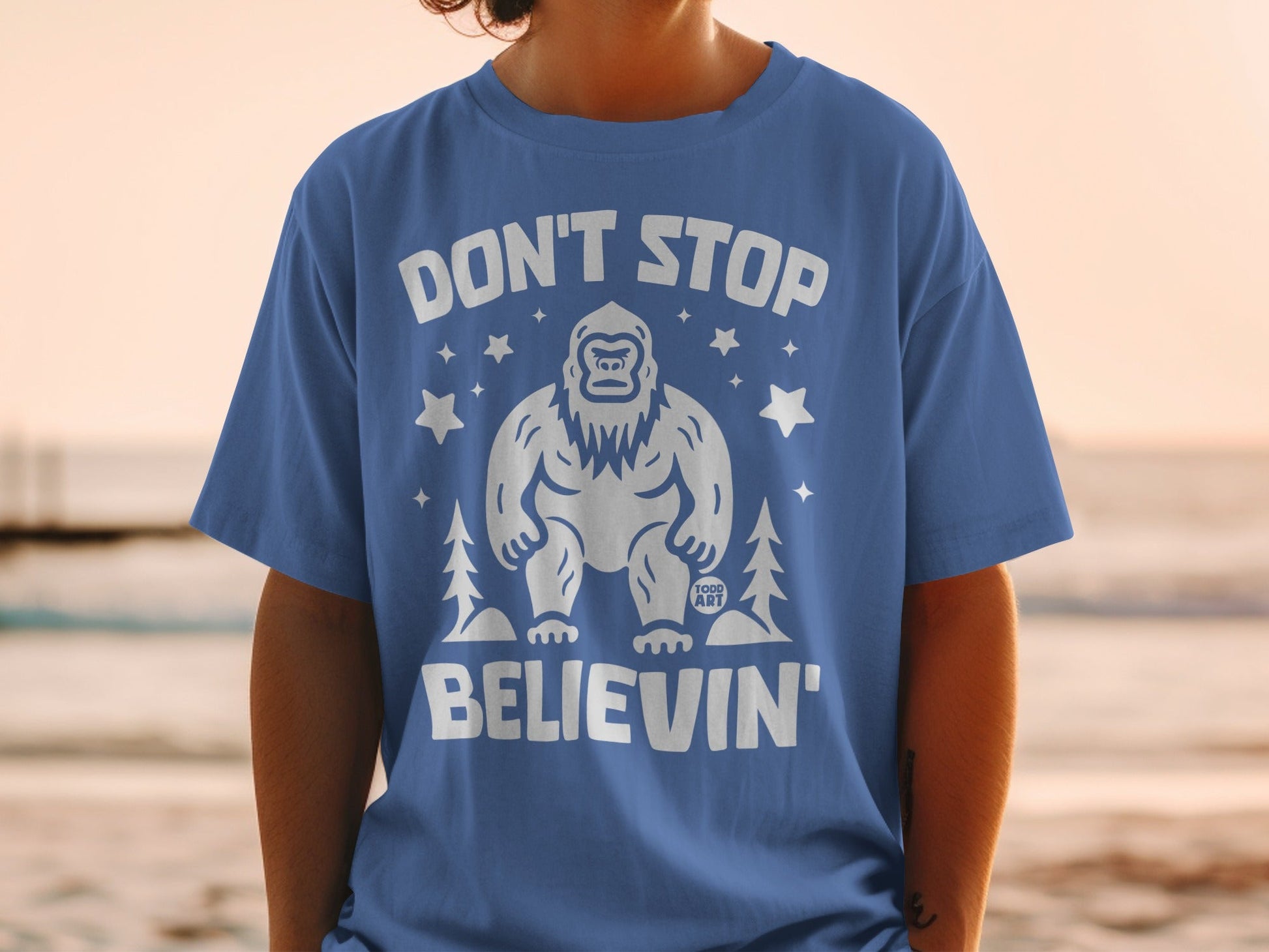 Don't Stop Believin' Bigfoot Graphic T-Shirt