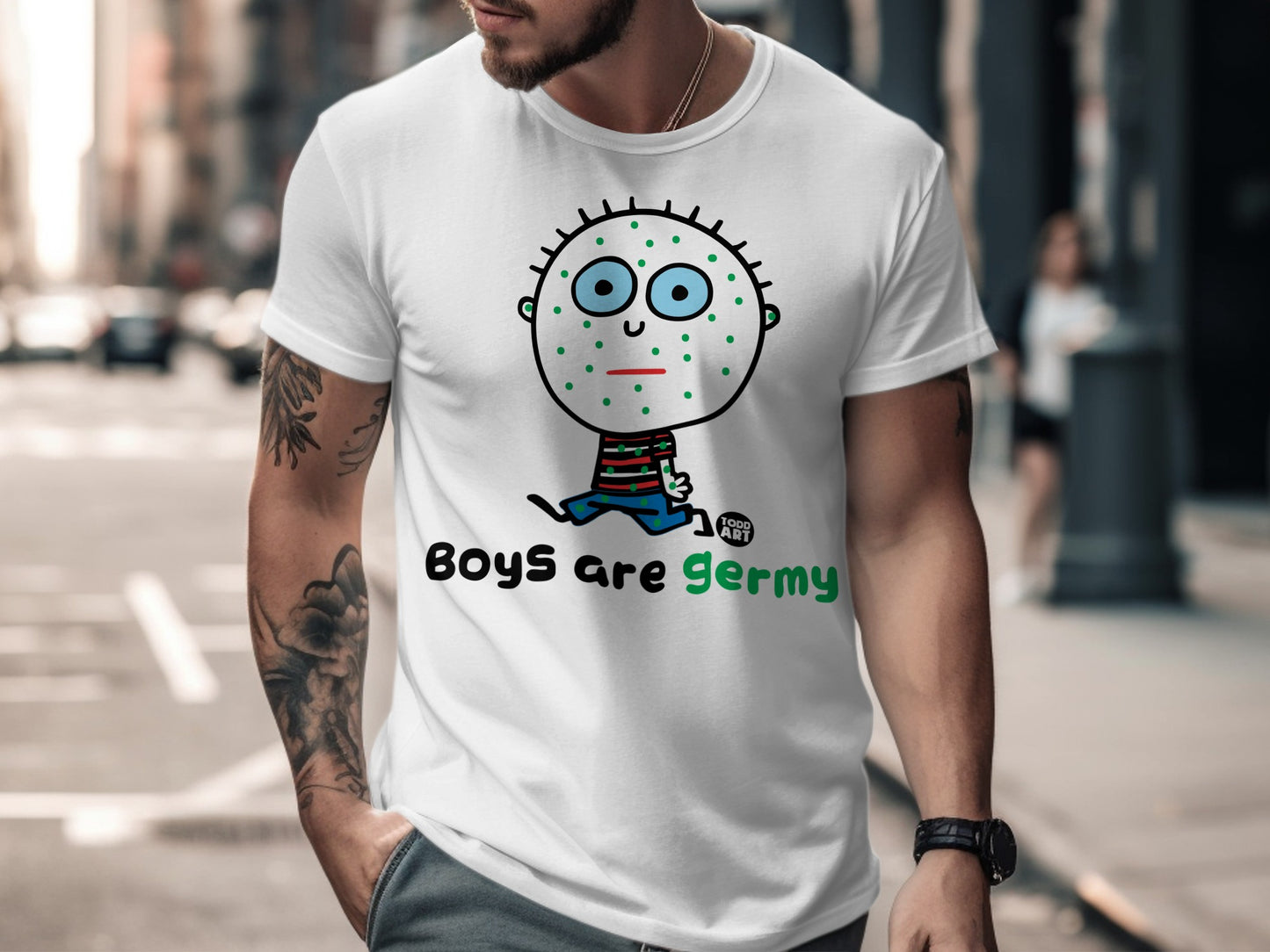 Boys are Germy T-shirt Funny Graphic Shirt for Men