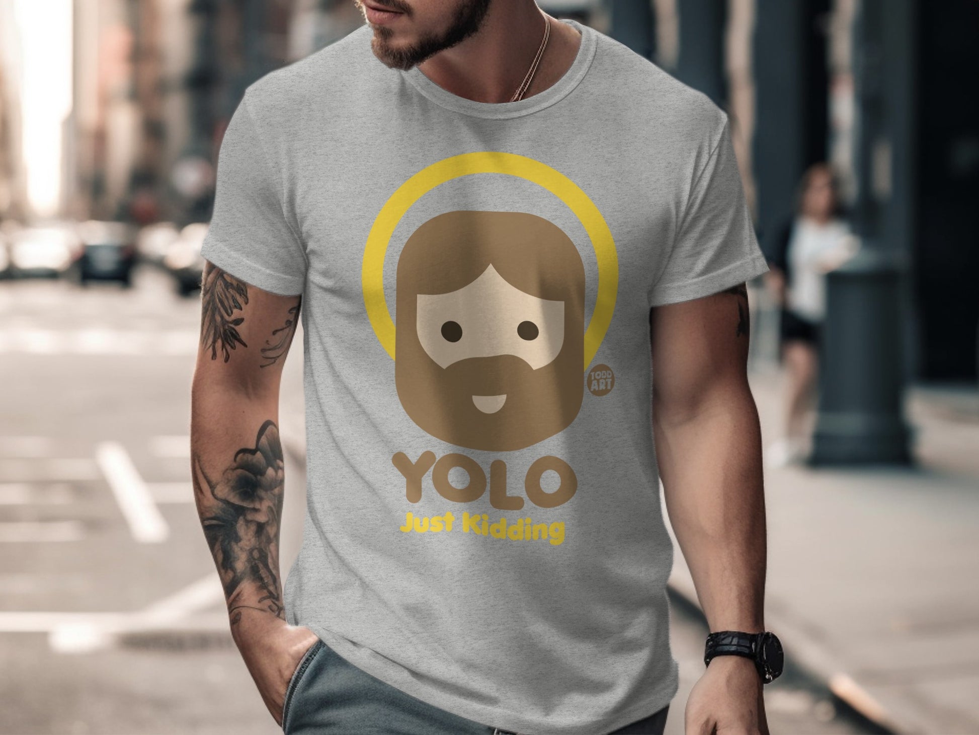 YOLO Just Kidding Graphic T-Shirt for Casual Wear
