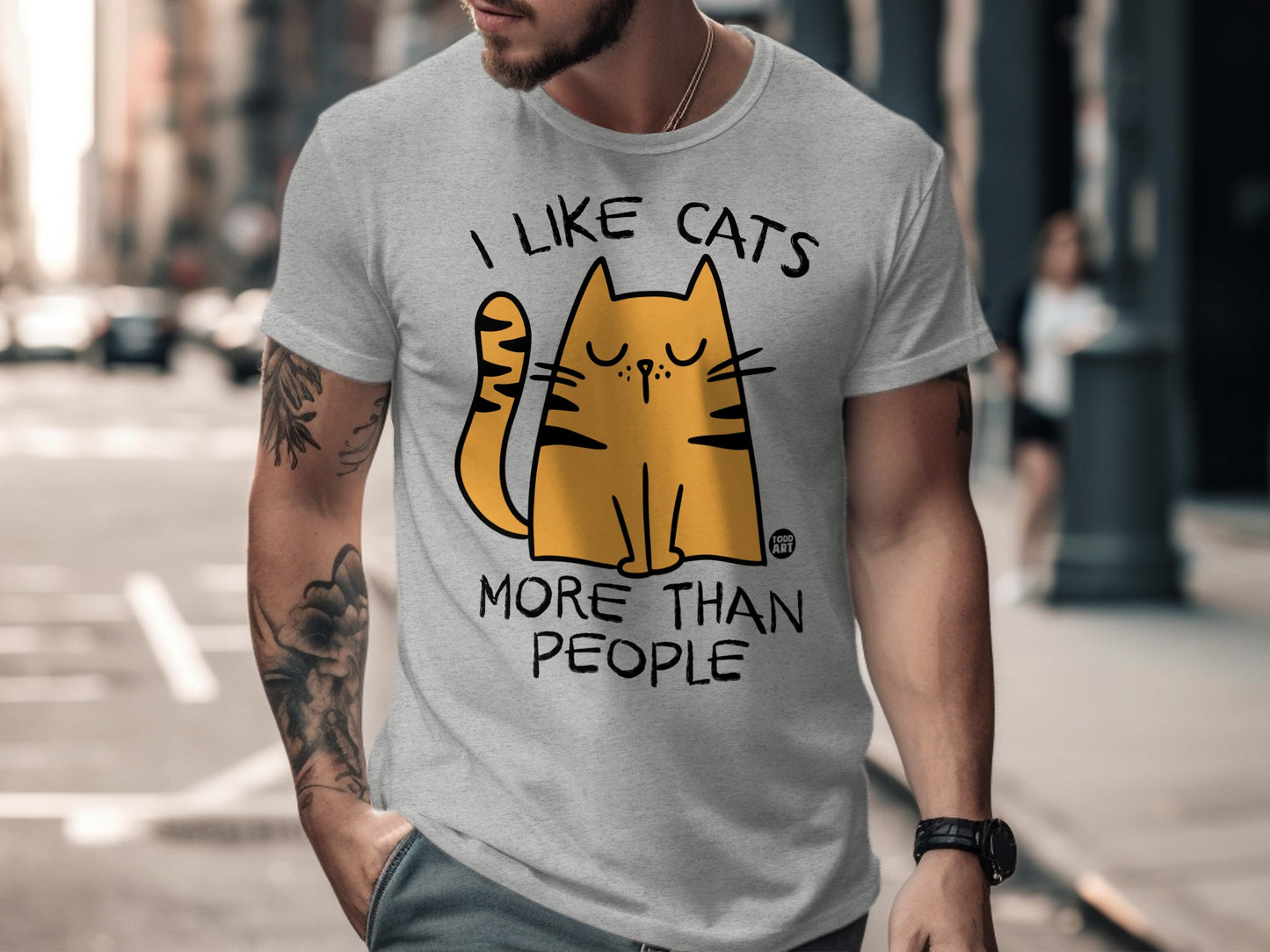 I Like Cats More Than People Graphic T-Shirt