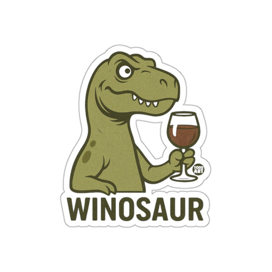 Funny Dinosaur Wine Lover Sticker