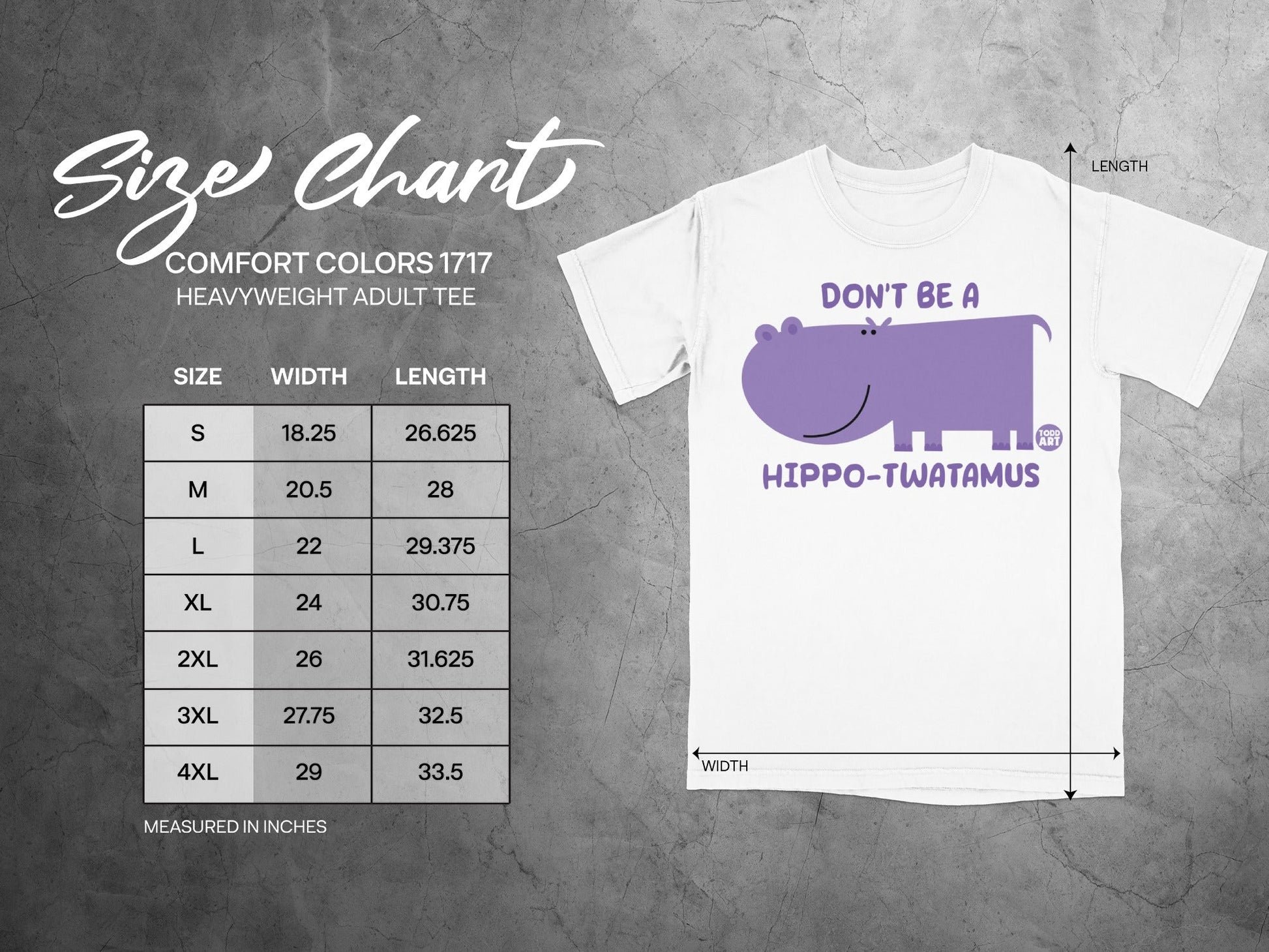 Don't Be A Hippo-Twatamus Comfort Colors 1717 Tee