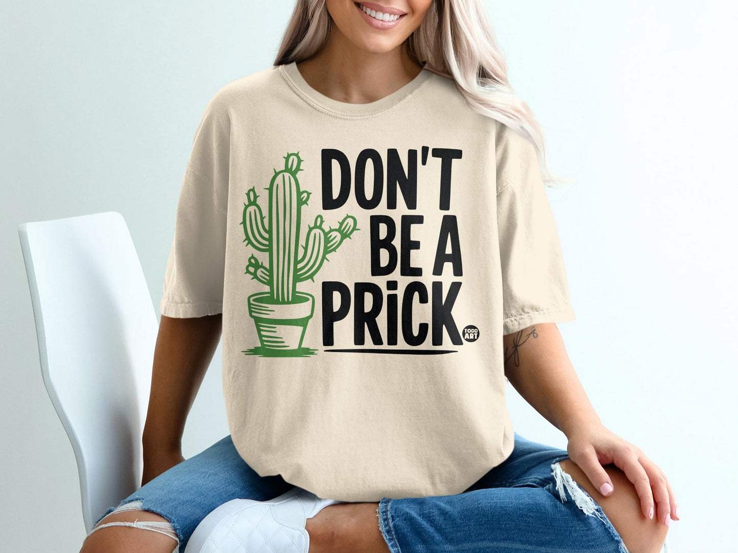 Don't Be a Prick Cactus Graphic Printed T-Shirt