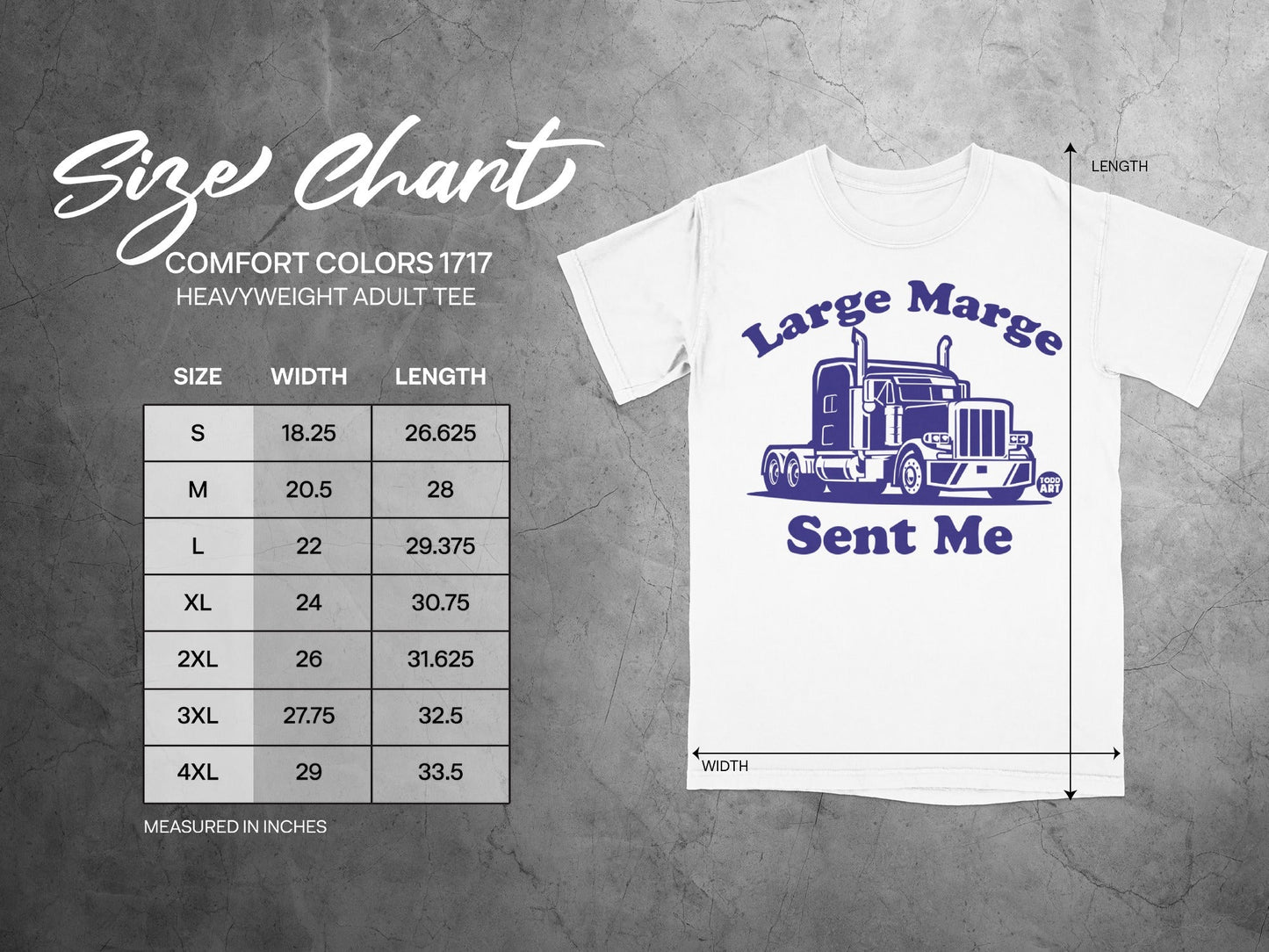 Large Marge Sent Me Heavyweight Adult Tee