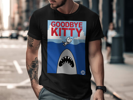 Goodbye Kitty Shark Graphic Short Sleeve T-Shirt