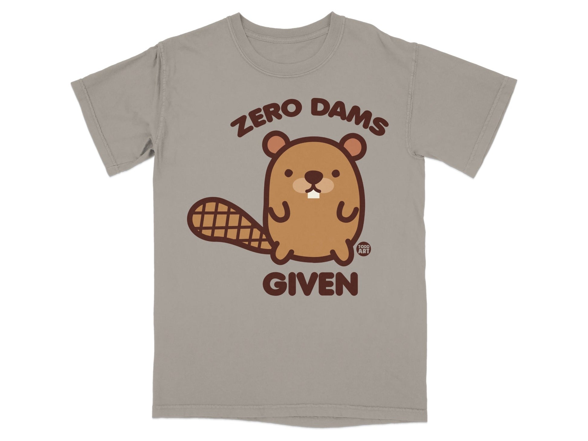 Zero Dams Given Cute Beaver Design T-Shirt