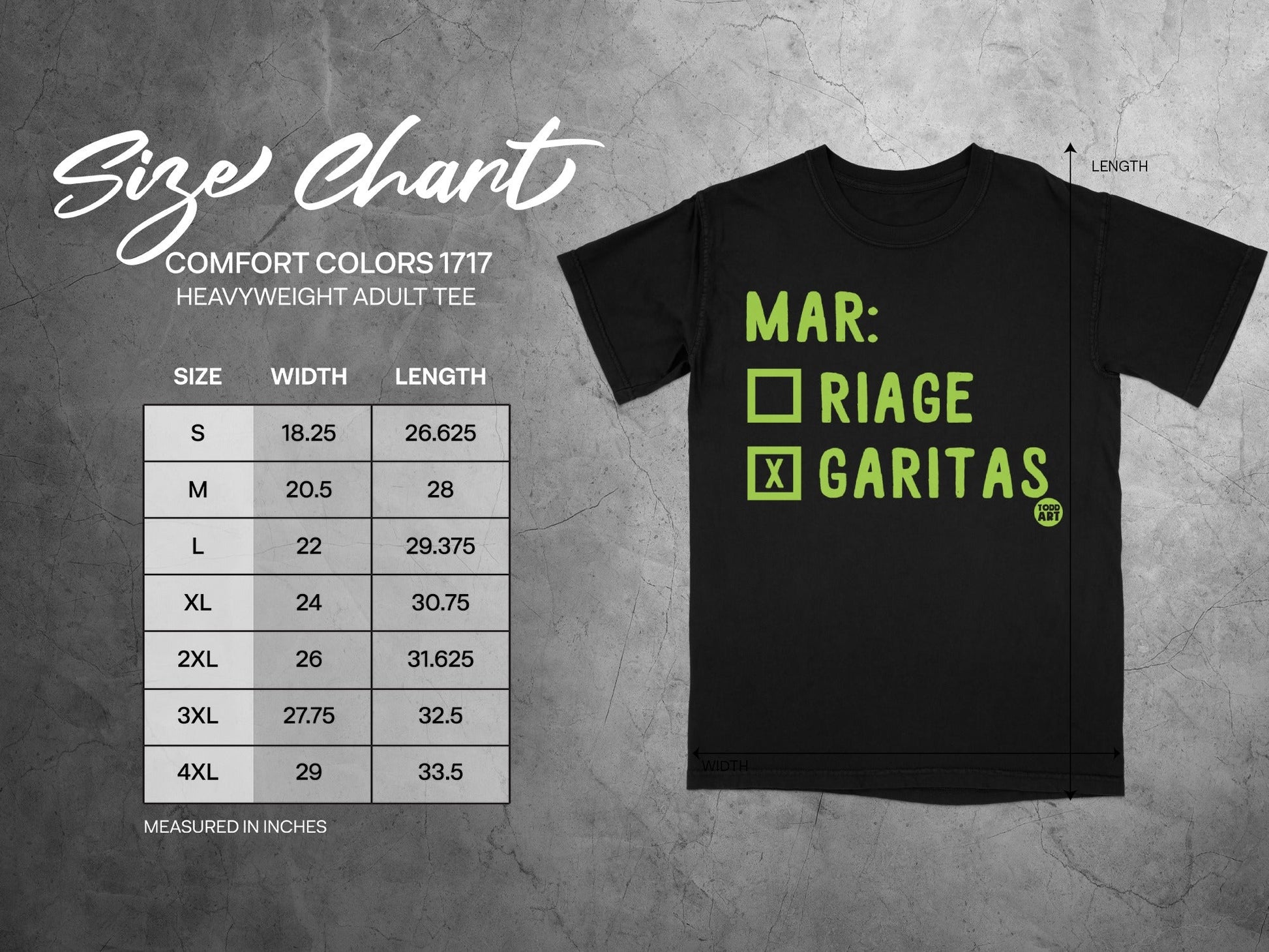 Mar RIAge Garitas Fun Graphic Tee Shirt
