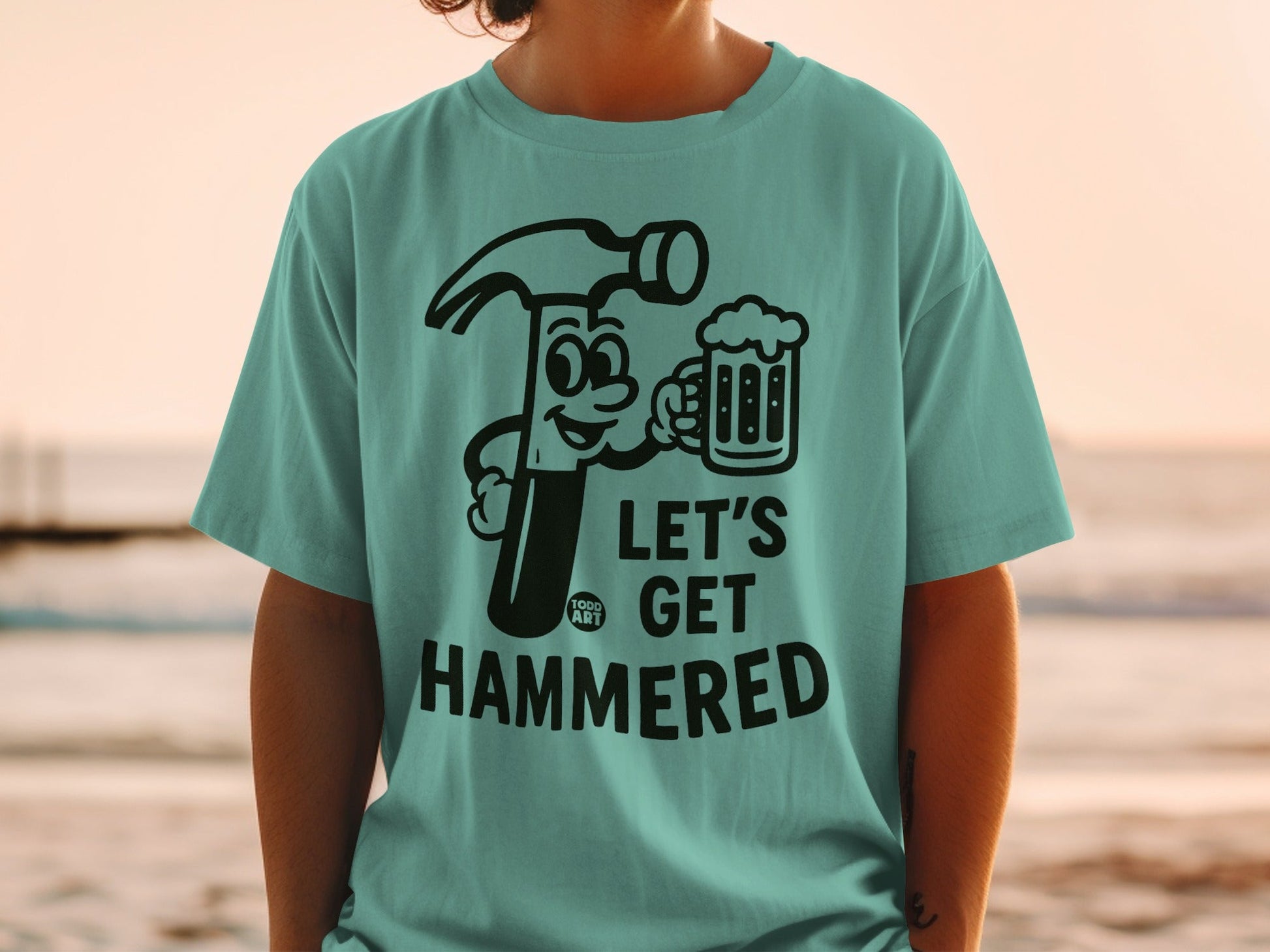 Let's Get Hammered Graphic T-Shirt Perfect for Fun