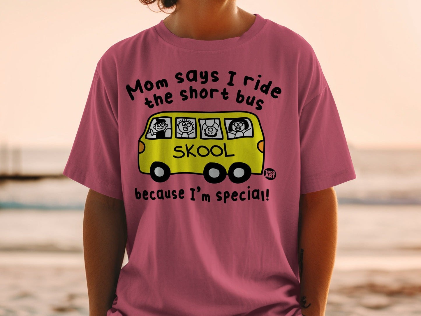 Mom Says I Ride the Short Bus Funny T-Shirt