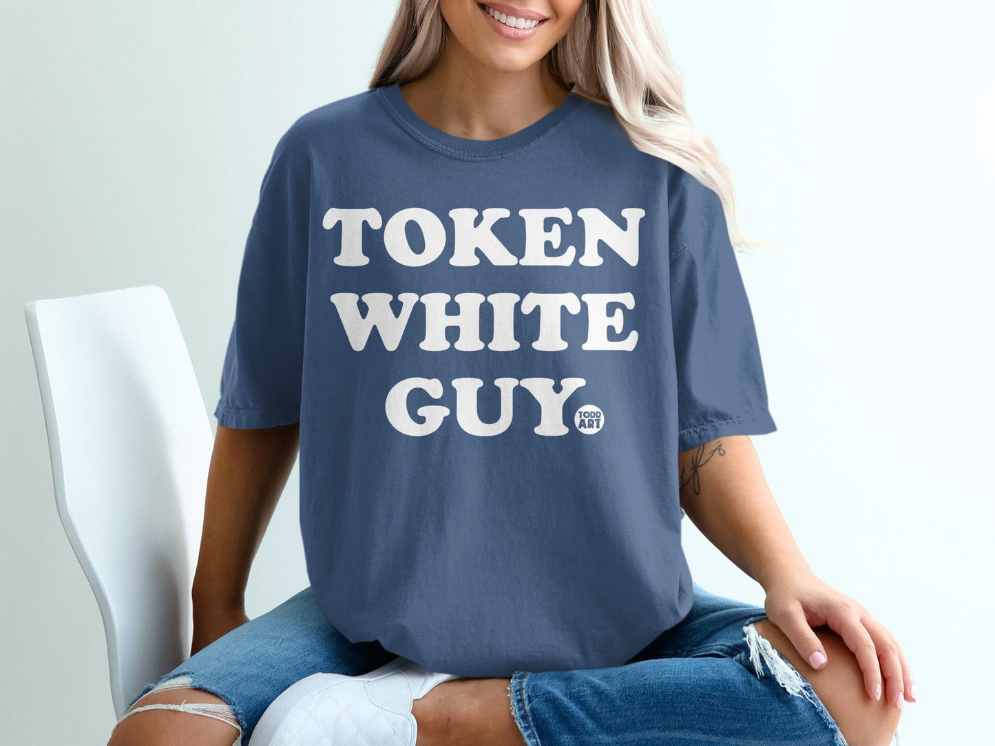 Token White Guy Todd Art Graphic T-Shirt