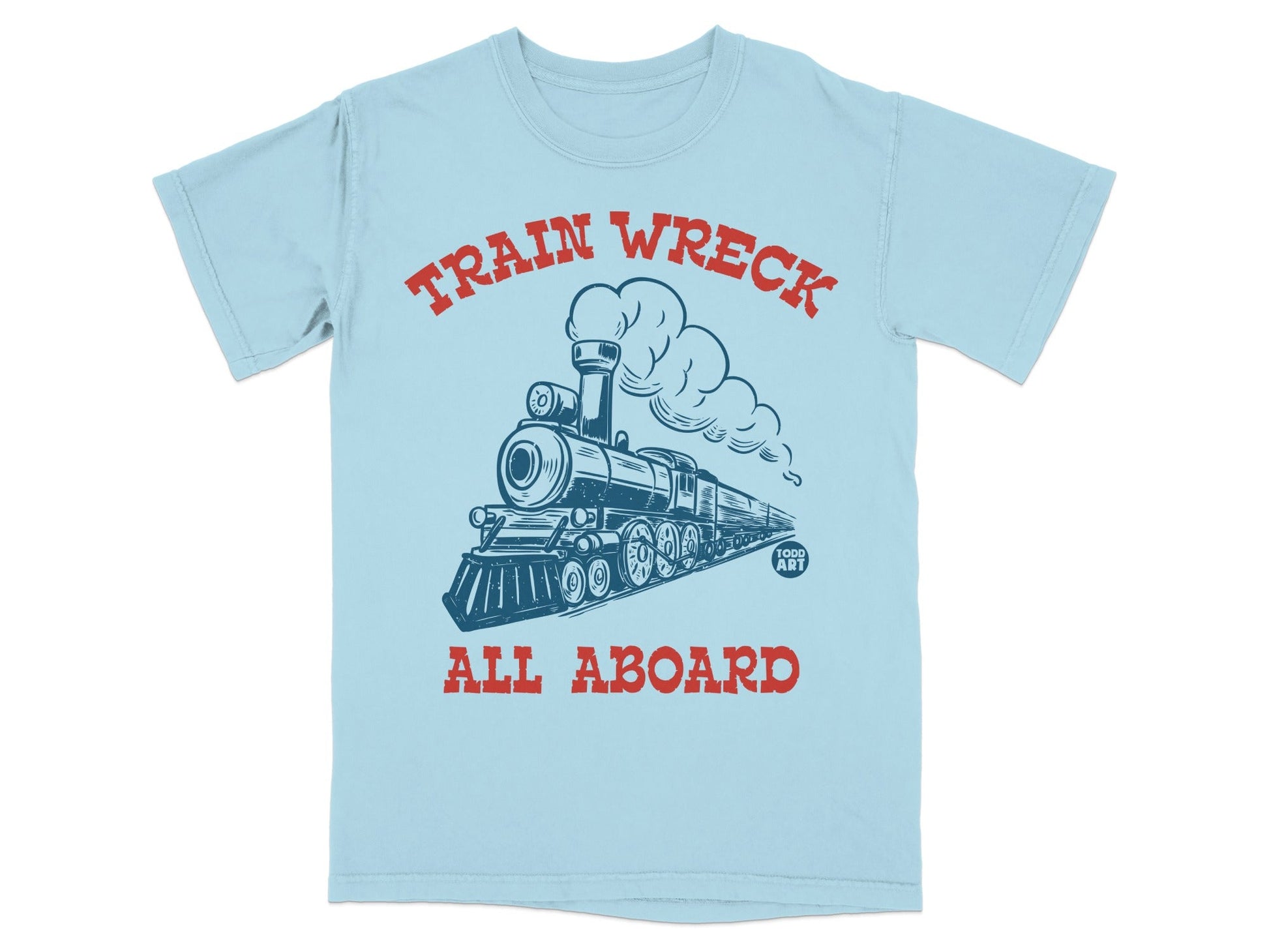 Train Wreck All Aboard Graphic T-Shirt