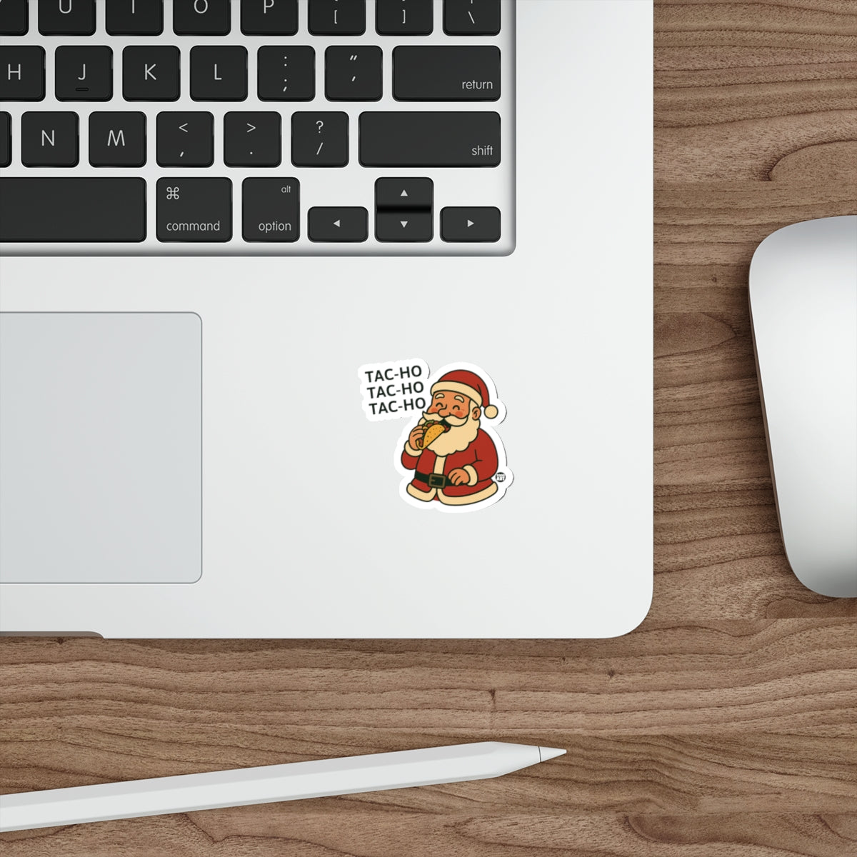 Santa Claus Saying Tac-Ho Santa Sticker Product
