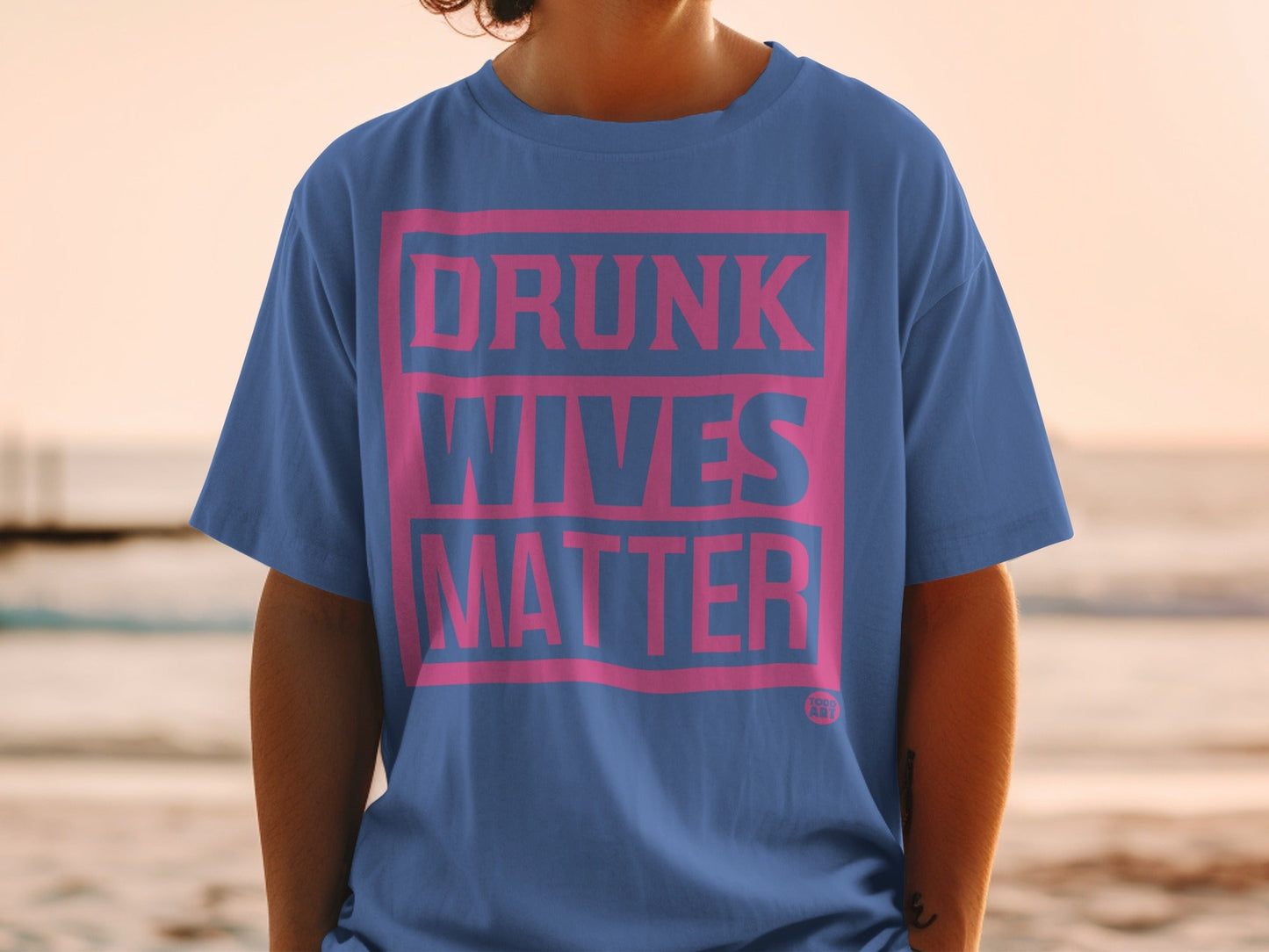 Drunk Wives Matter Graphic Statement Shirt