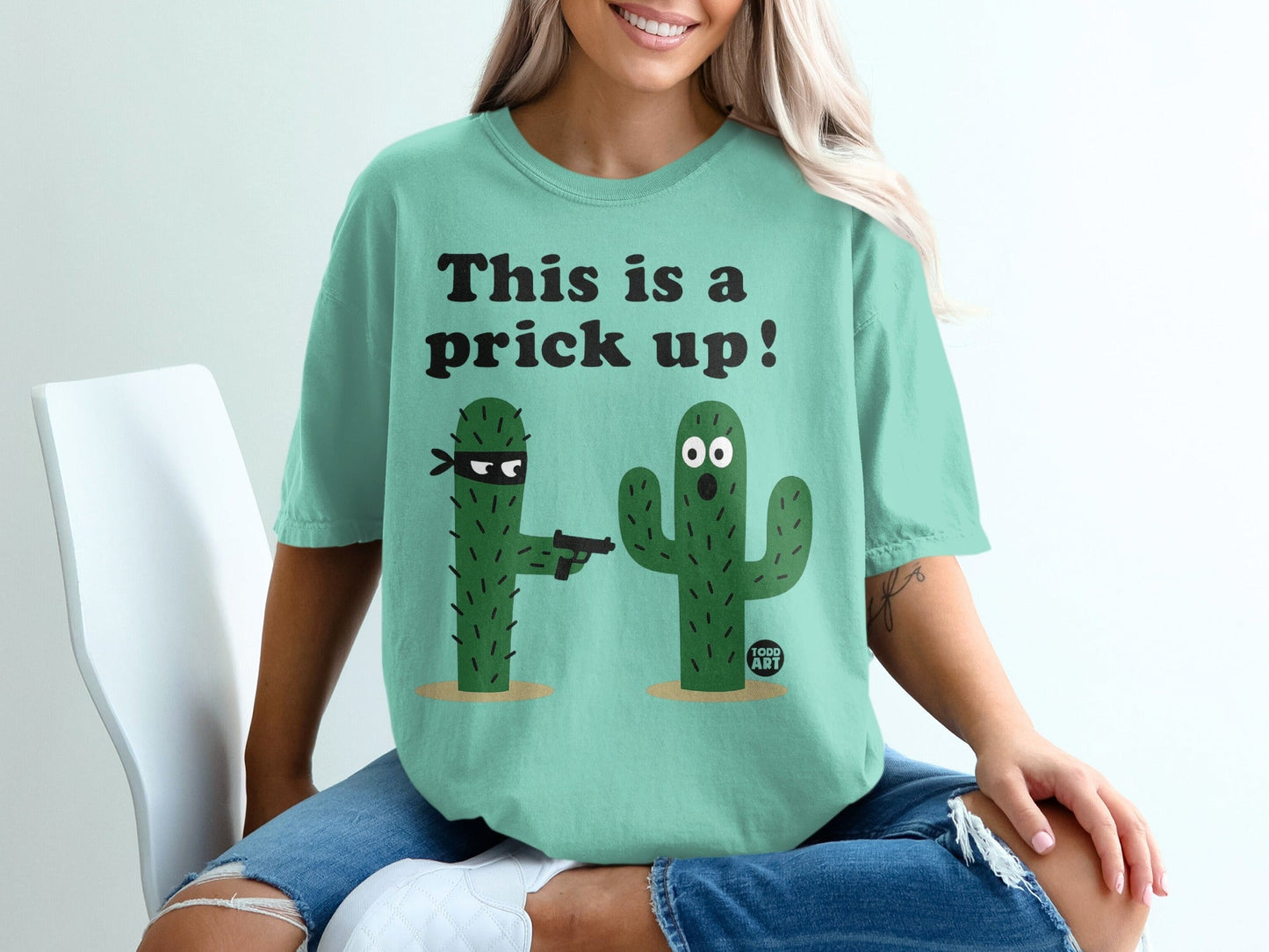 This is a prick up unique cactus graphic t-shirt