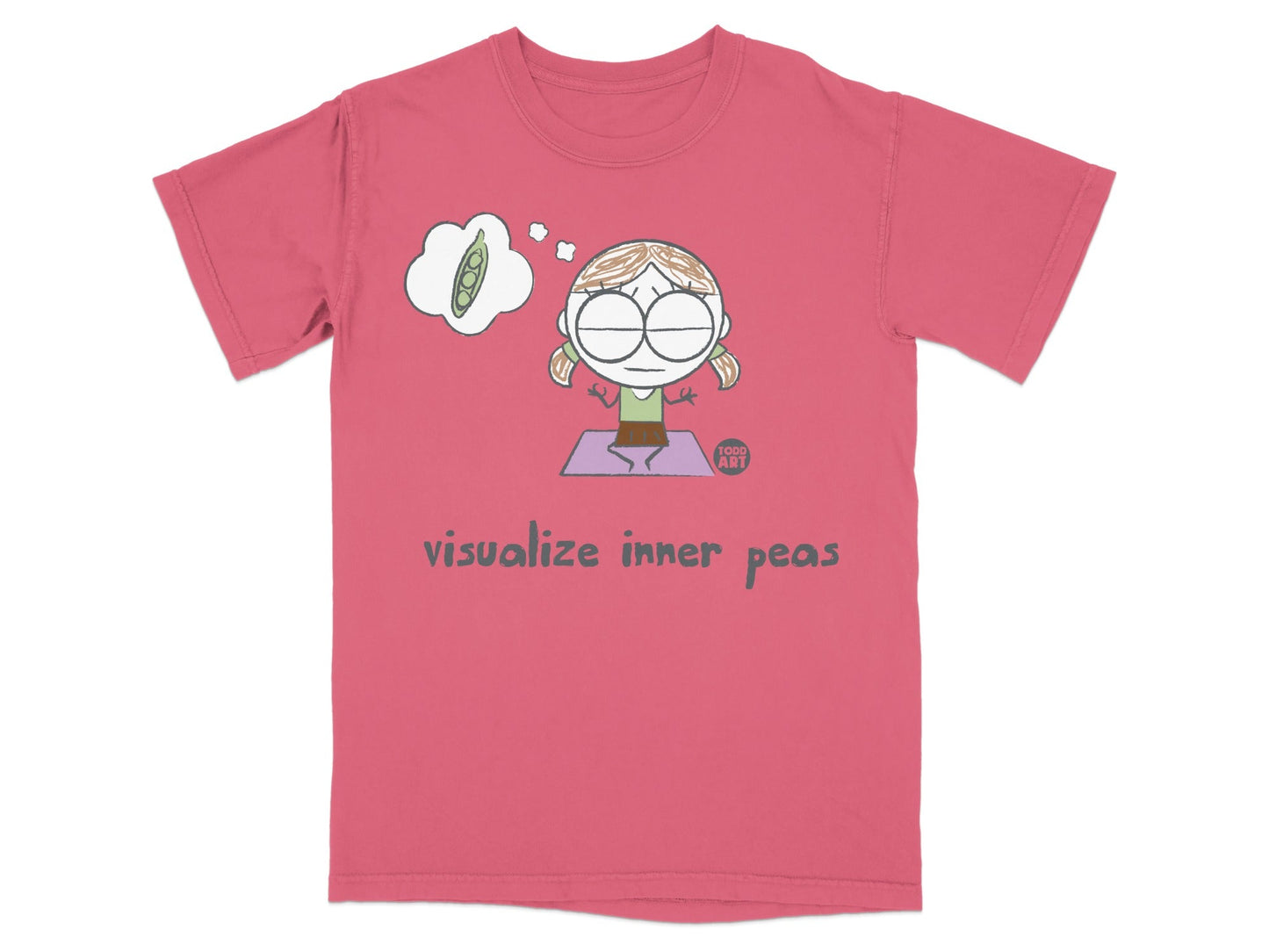 Visualize Inner Peas Cute Meditating Character T-Shirt