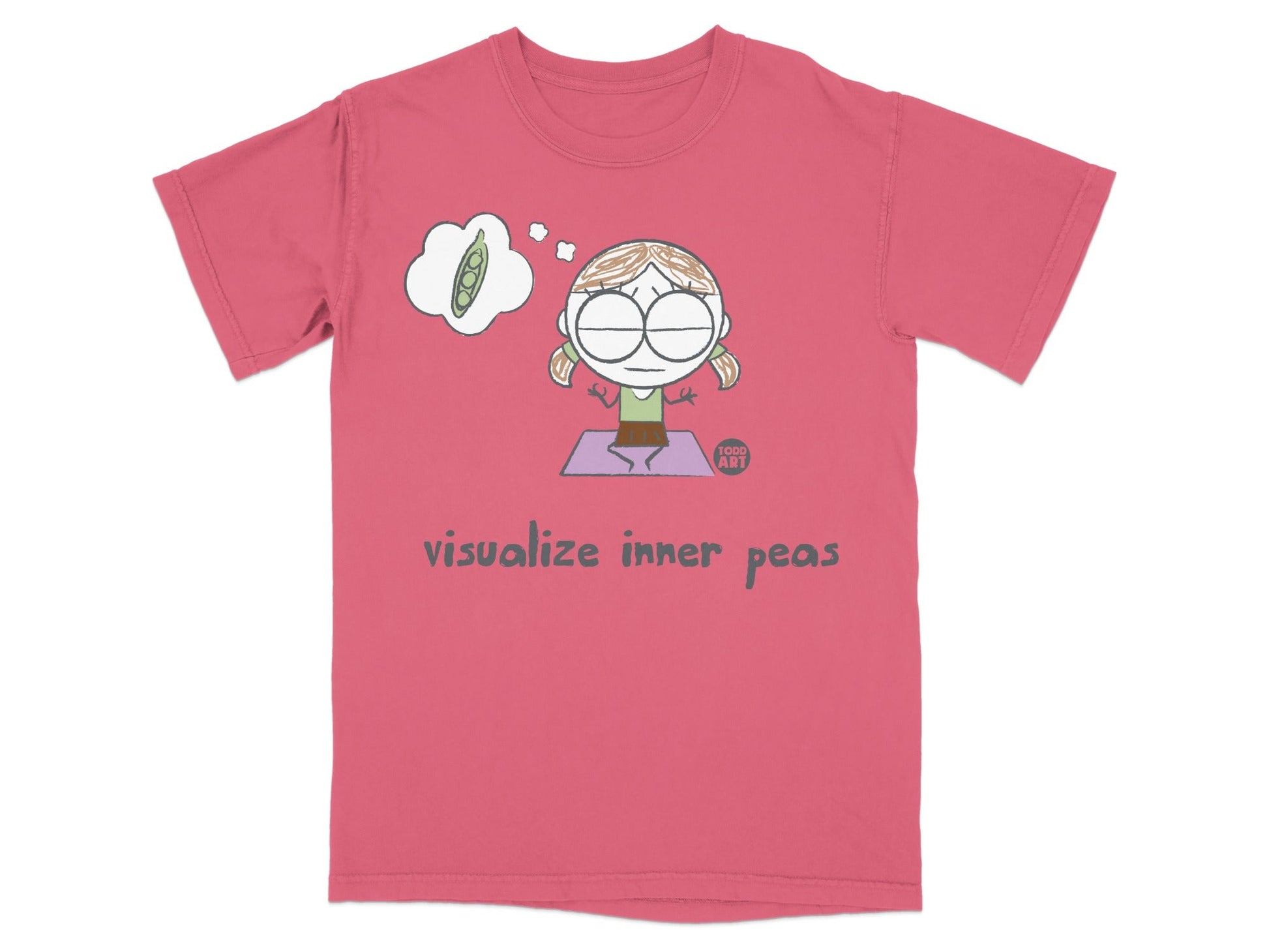 Visualize Inner Peas Cute Meditating Character T-Shirt