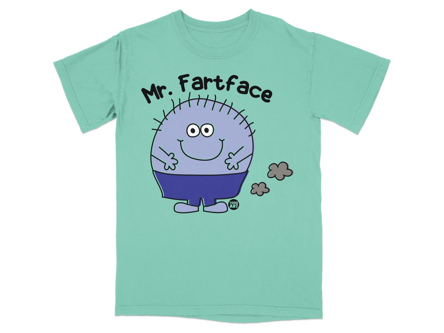 Mr. Fartface Funny Cartoon Print T-shirt