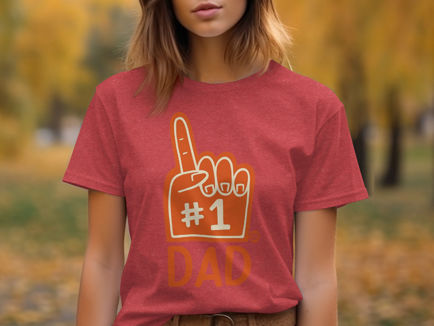 Red '#1 DAD' Shirt for the Best Dad Ever T-Shirt
