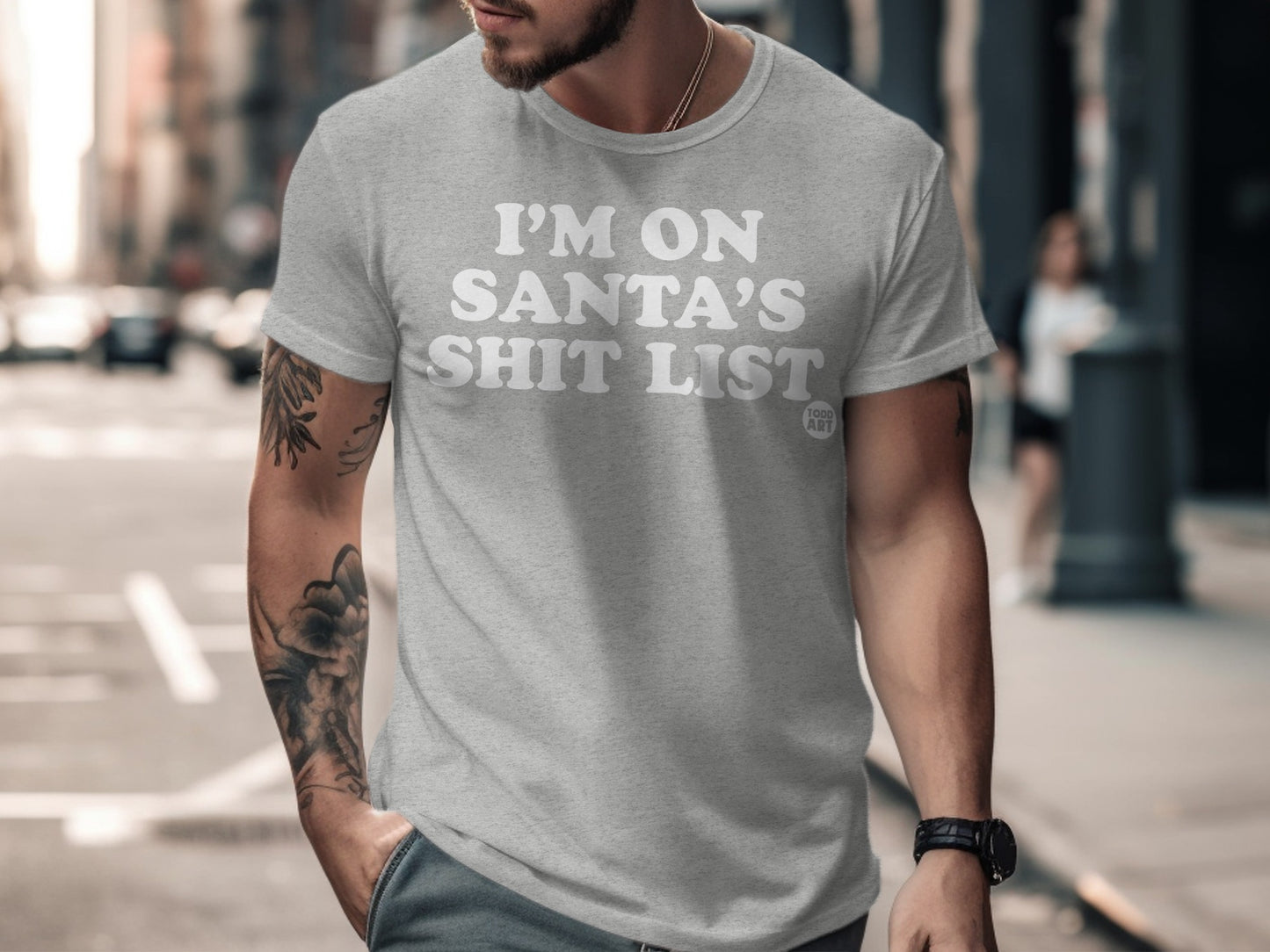 I'm On Santa's Shit List Funny Graphic Tee product