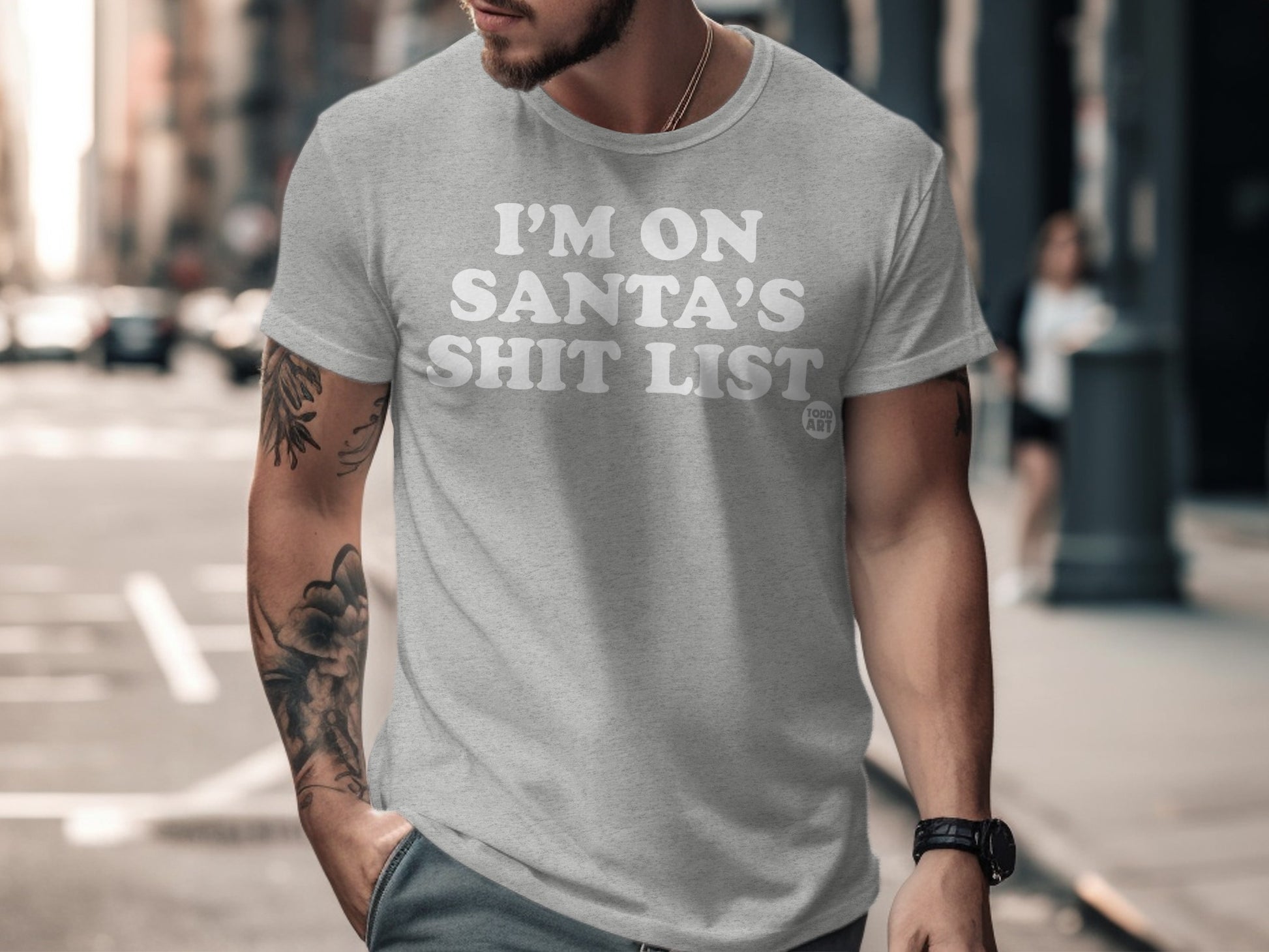 I'm On Santa's Shit List Funny Graphic Tee product