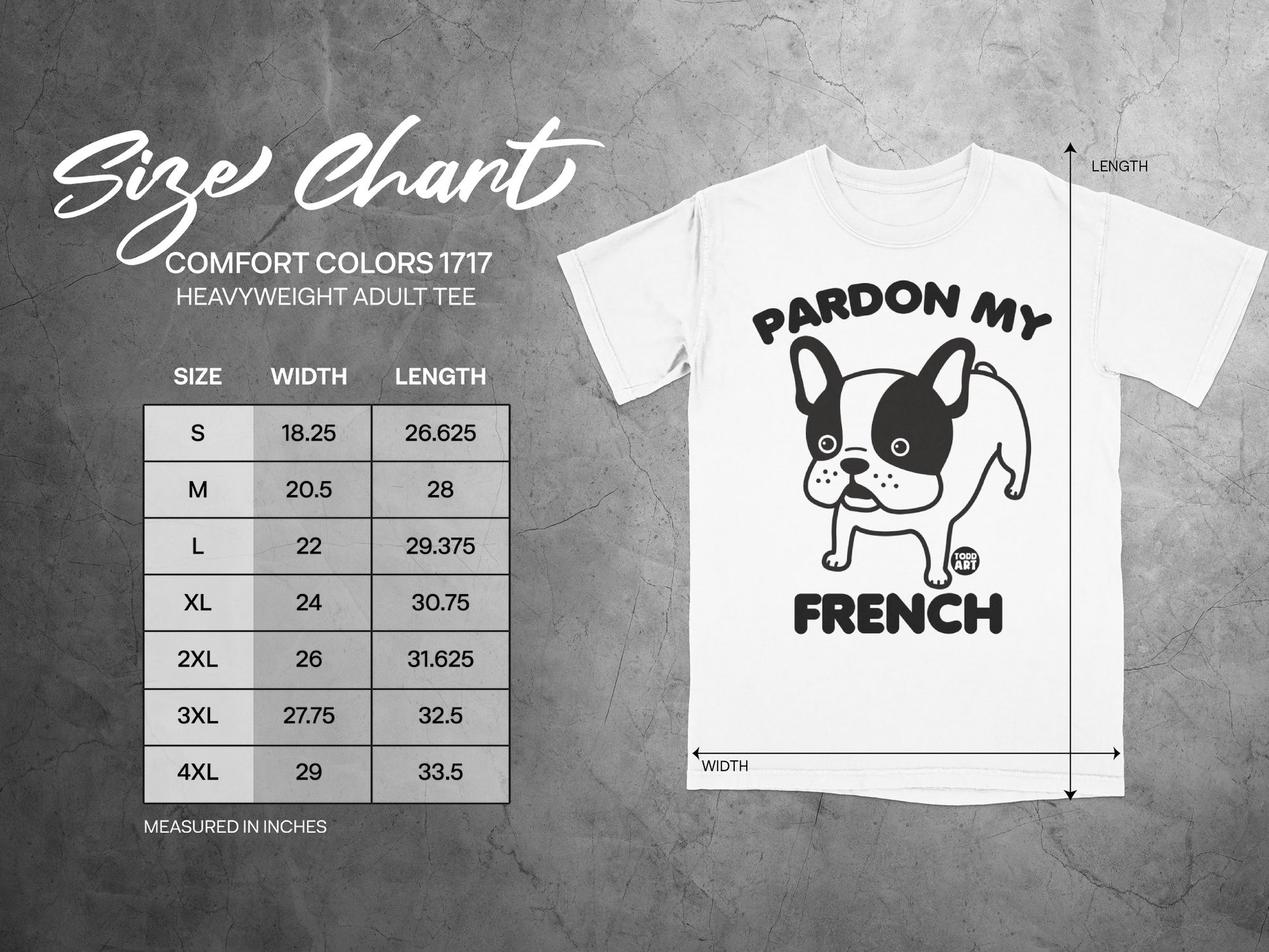 Pardon My French Comfort Colors Heavyweight Adult Tee