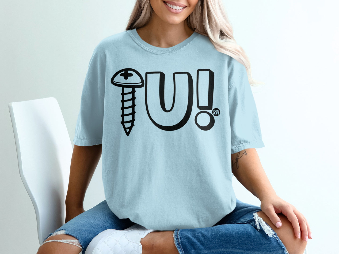 Screw U Todd Art Graphic Light Blue Design product type