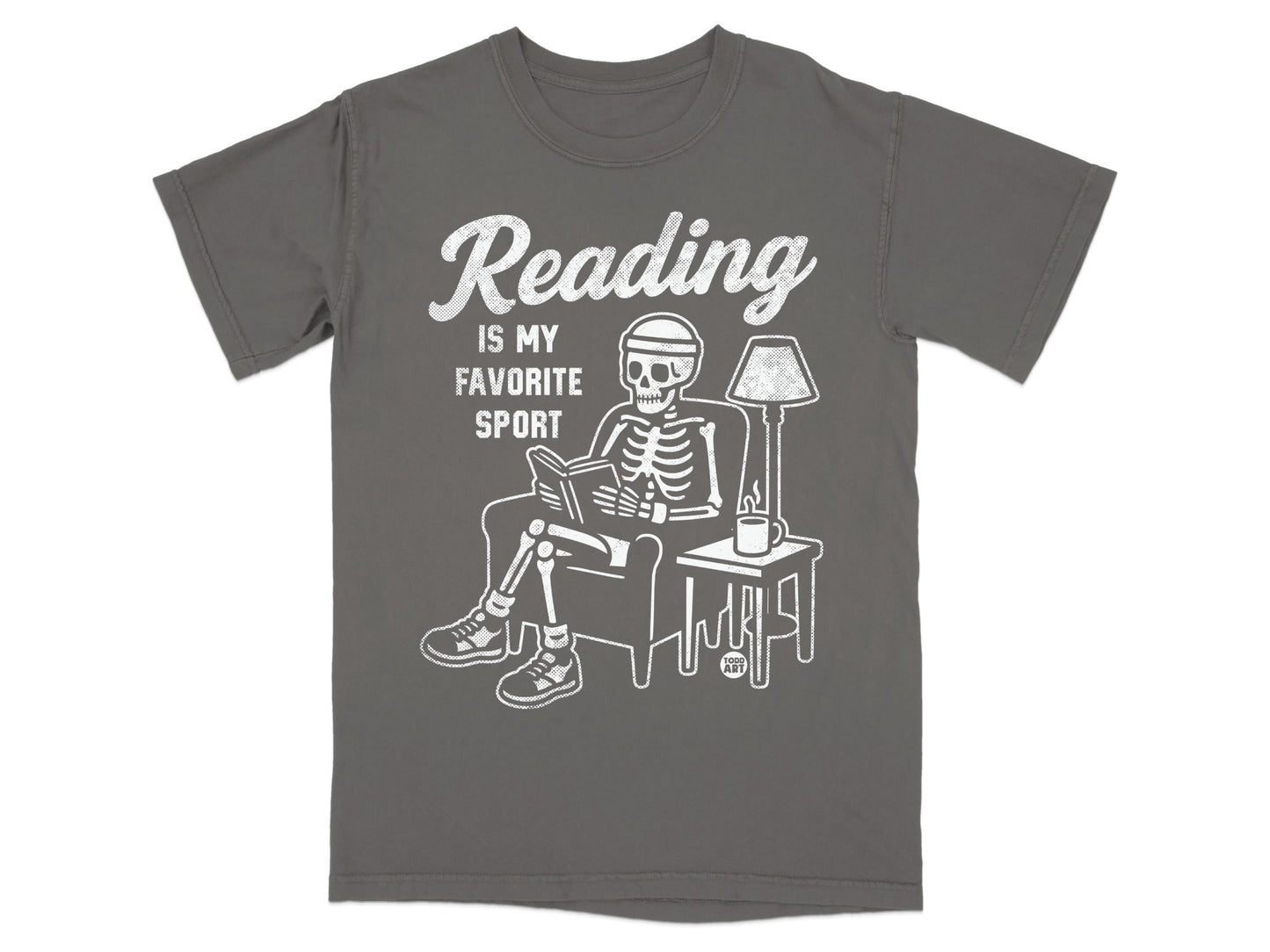 Reading Is My Favorite Sport Skeleton T-Shirt
