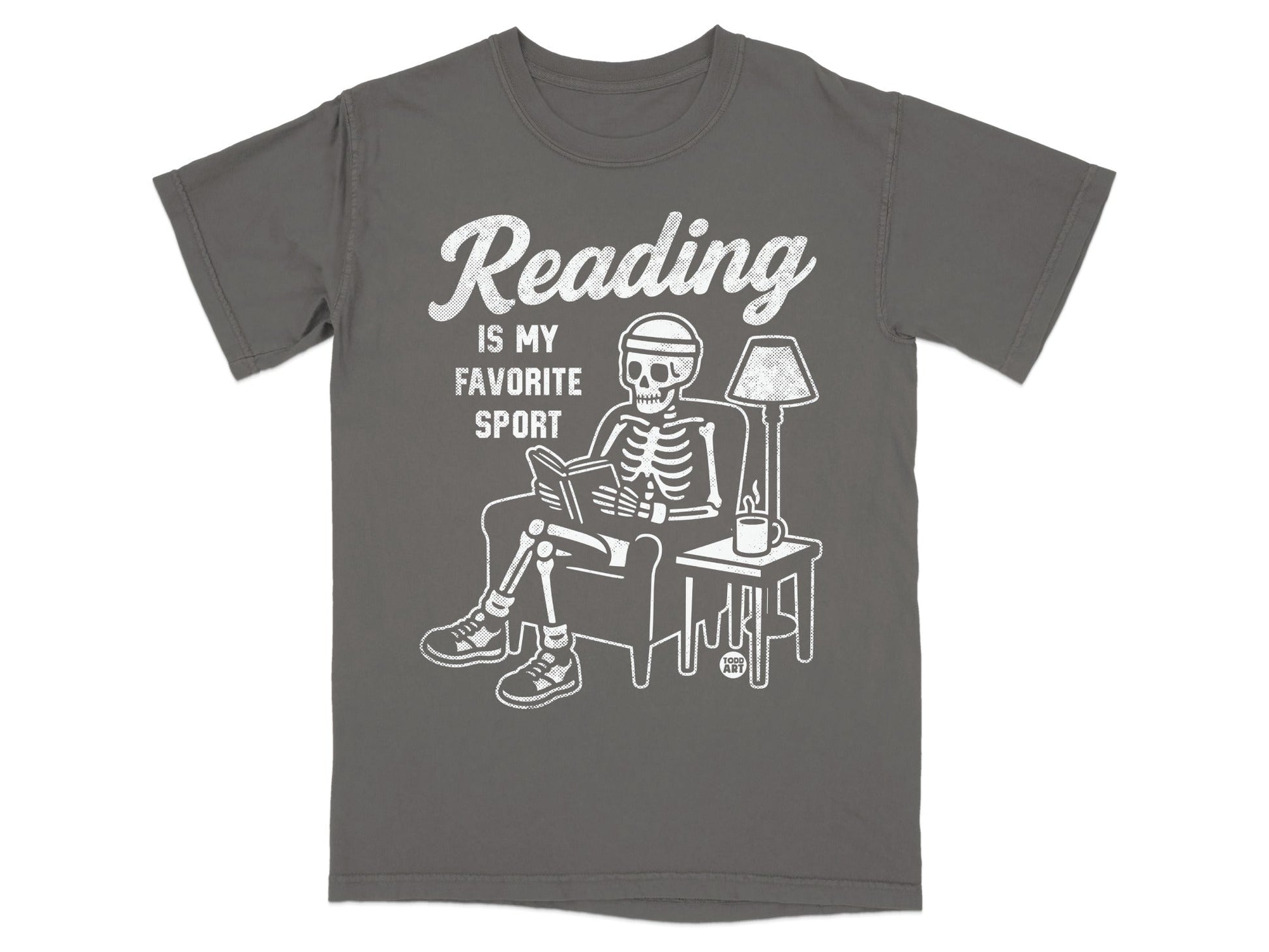 Reading Is My Favorite Sport Skeleton T-Shirt