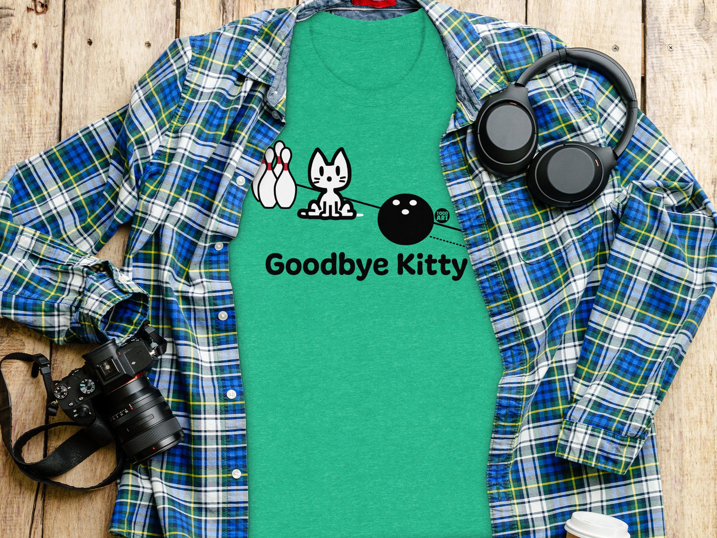 Goodbye Kitty Bowling Humor Shirt for Cat Lovers