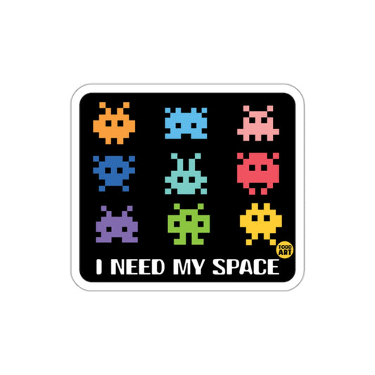 I Need My Space Retro Game Pixels Design Sticker