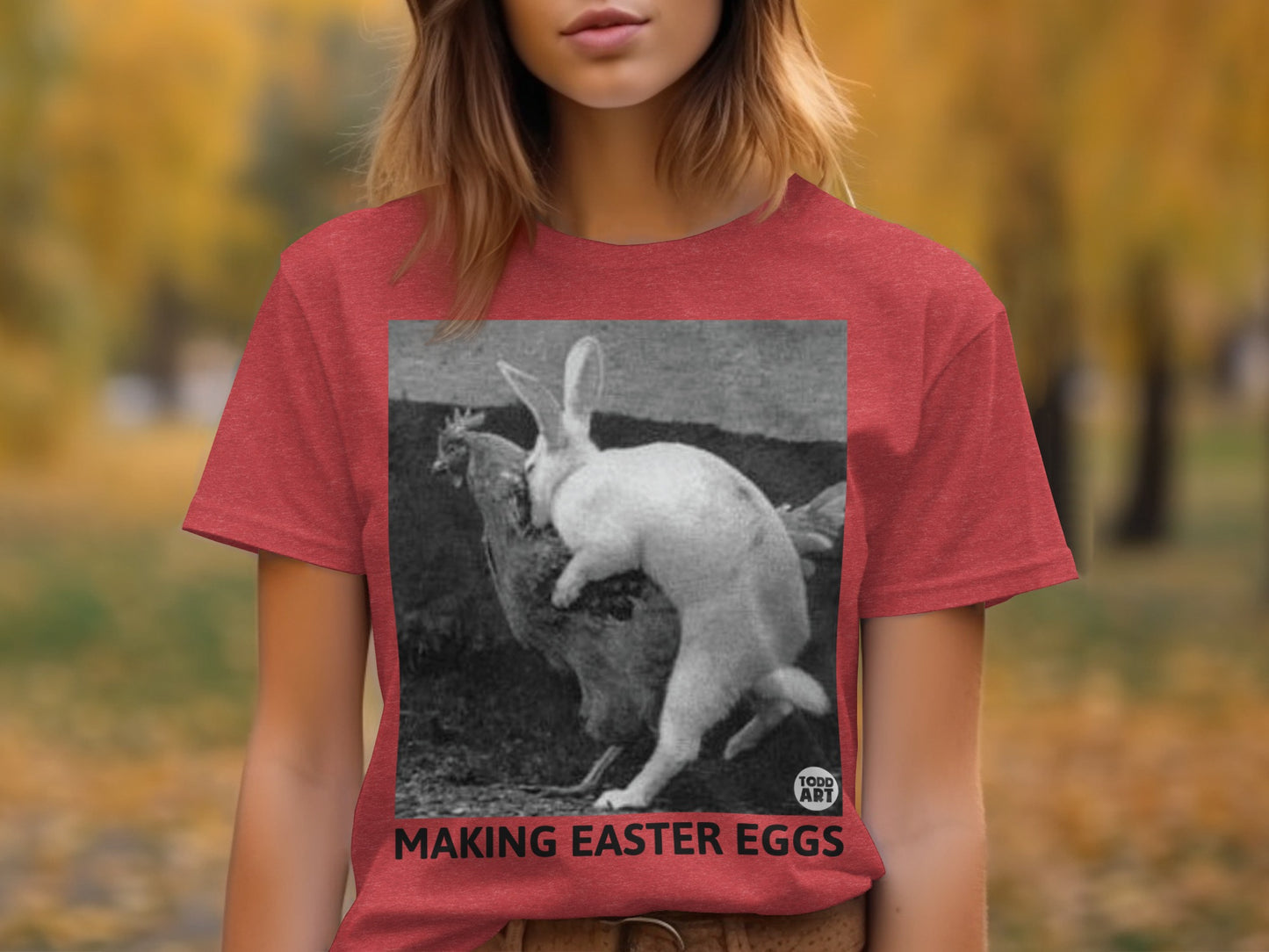 Funny Making Easter Eggs Graphic T-shirt