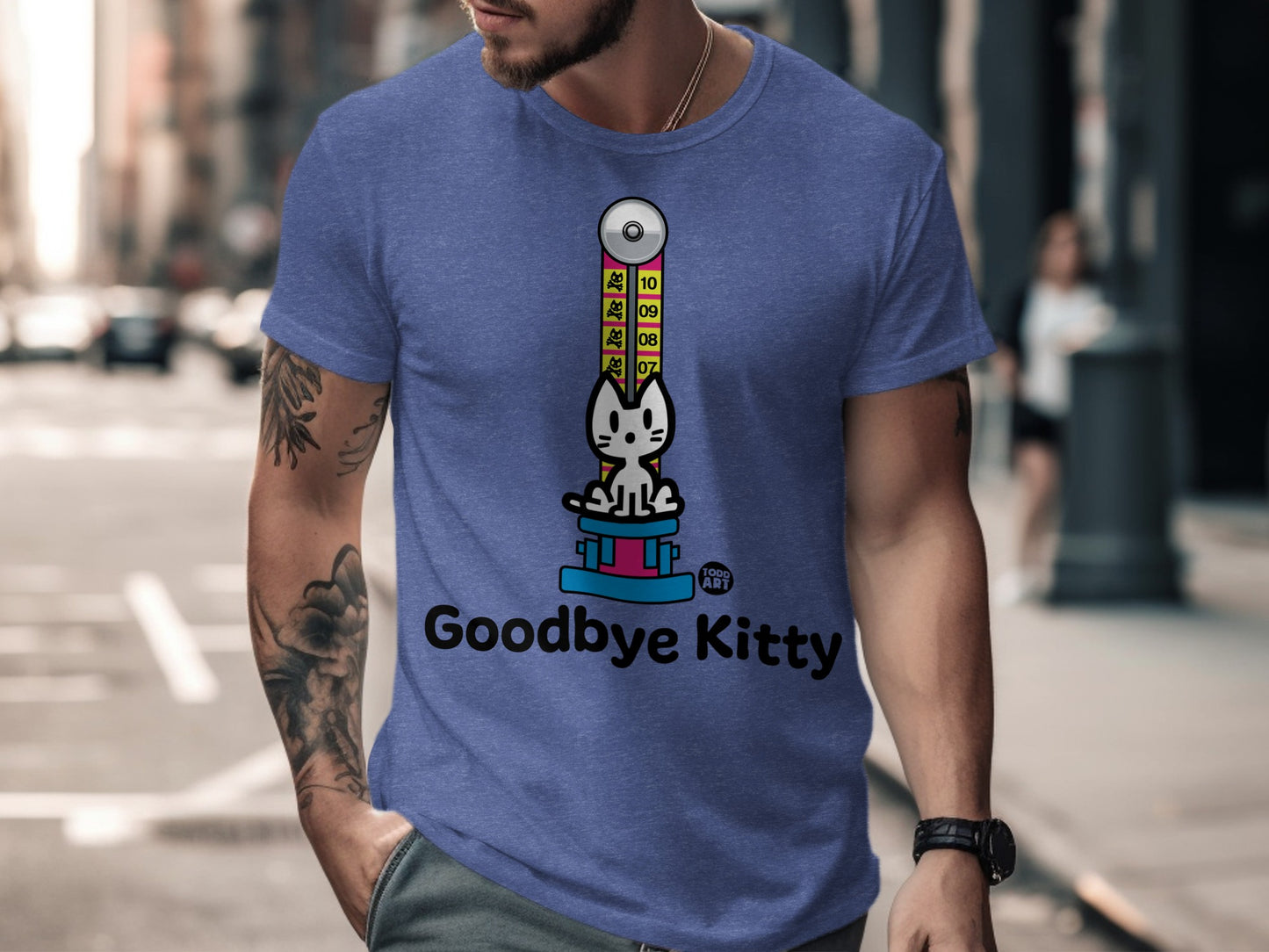 Goodbye Kitty Strength Tester Graphic T-shirt